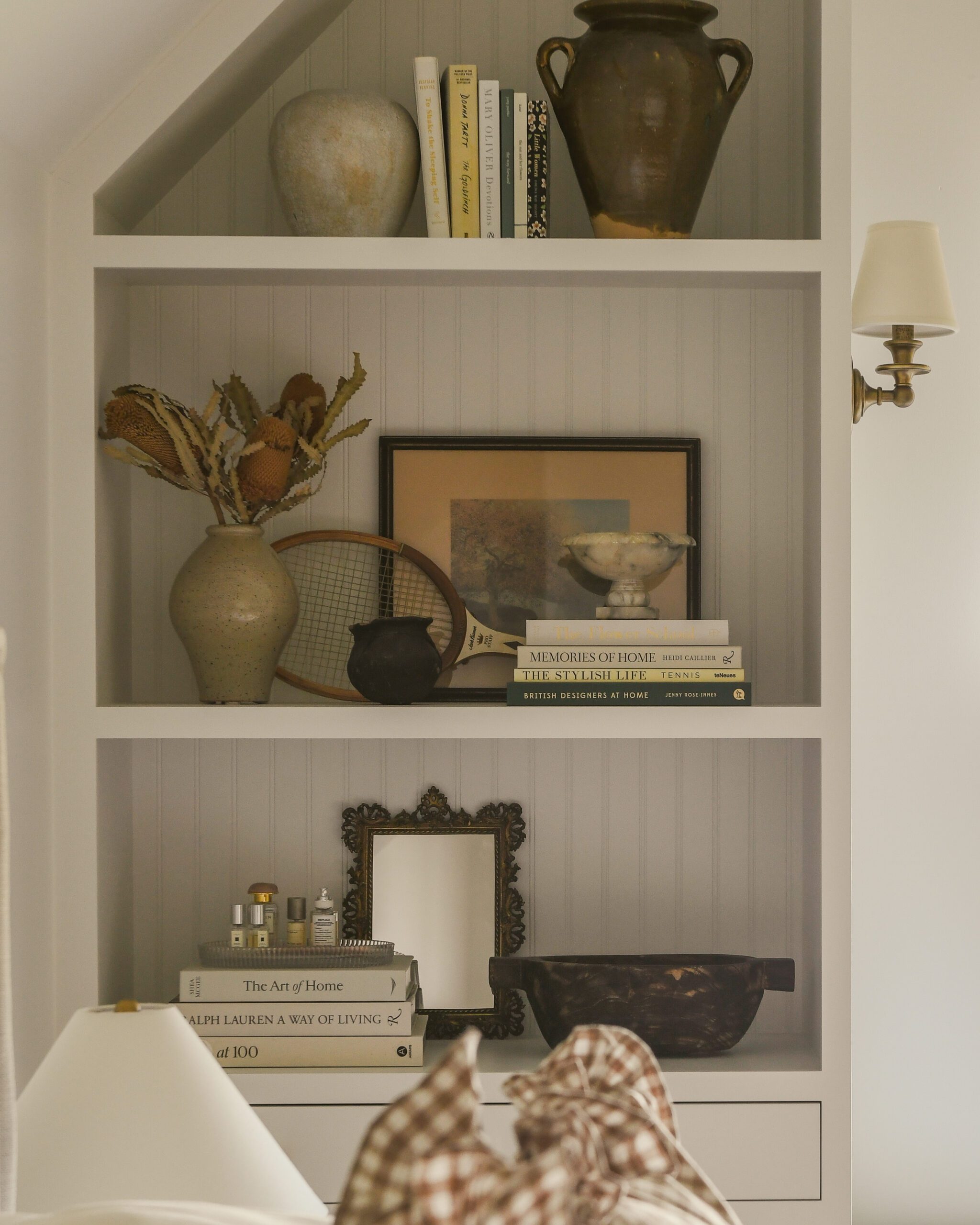 Organized Shelving Built-In