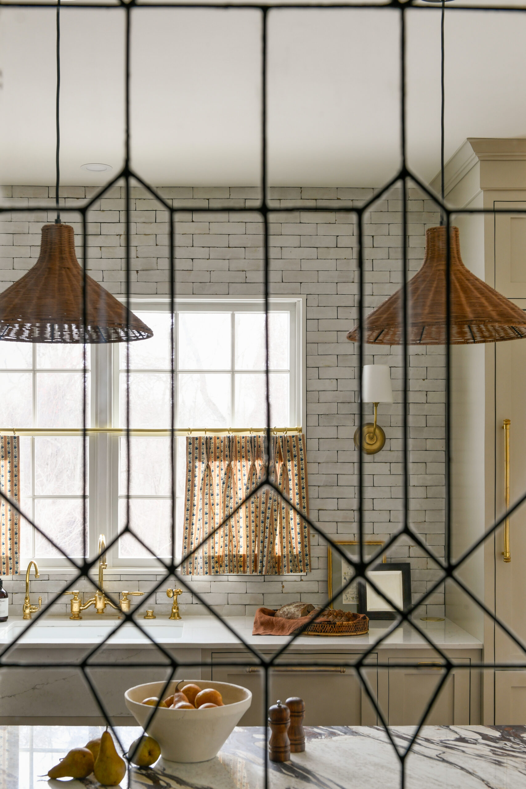 Intricate Window Design Rattan Hanging Lights