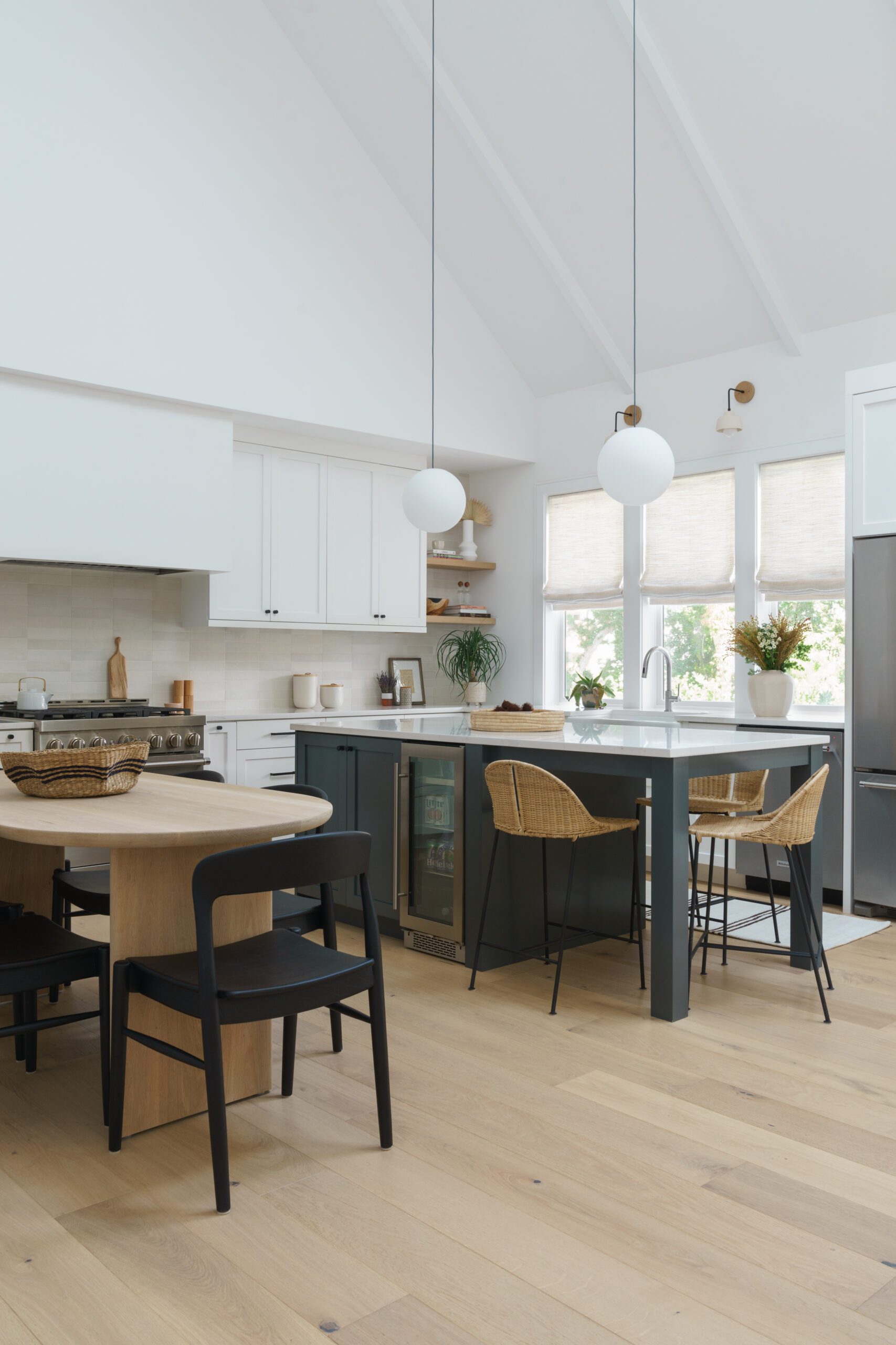 Black and Wooden Kitchen + Dining