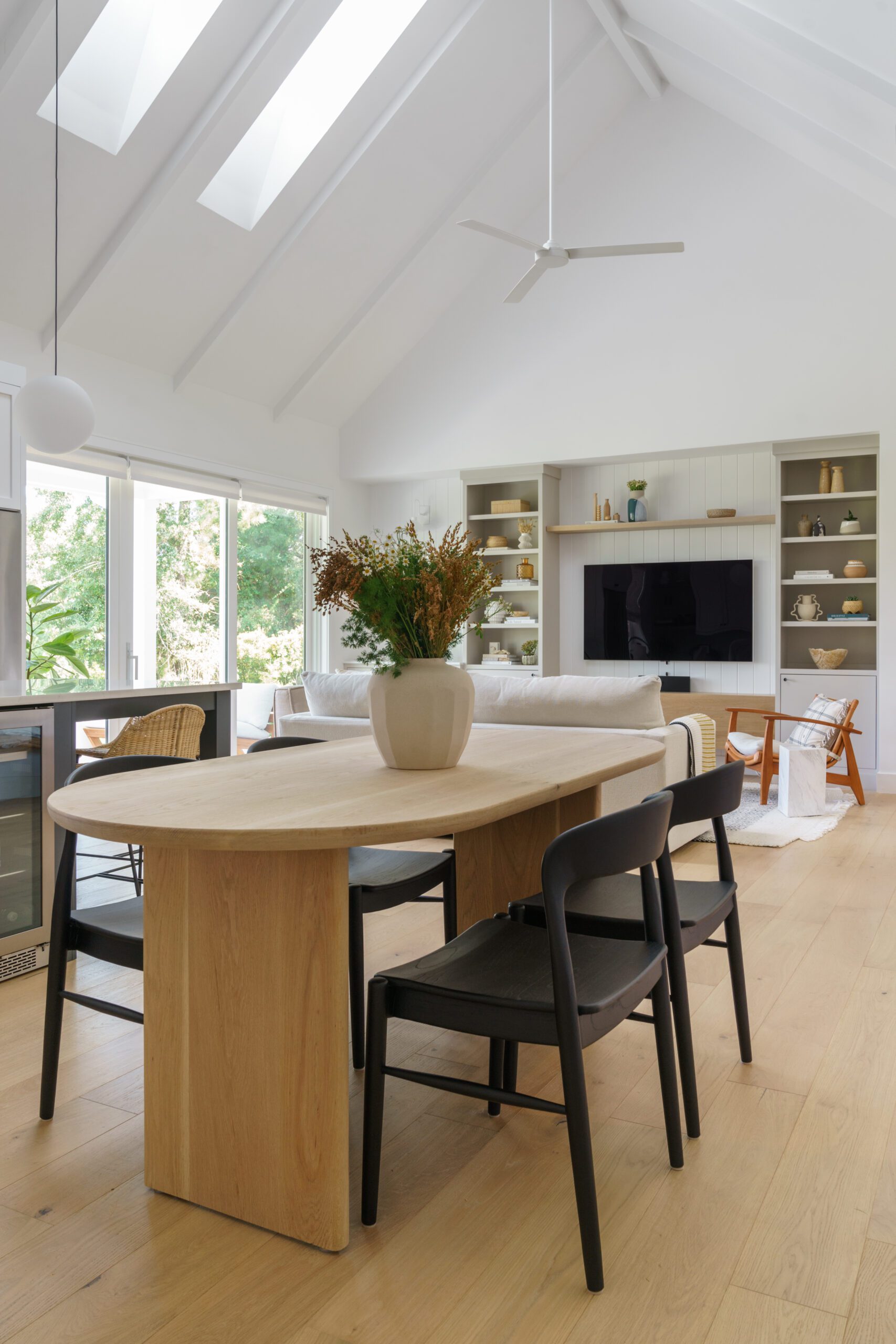Peaked Roof with Skylights