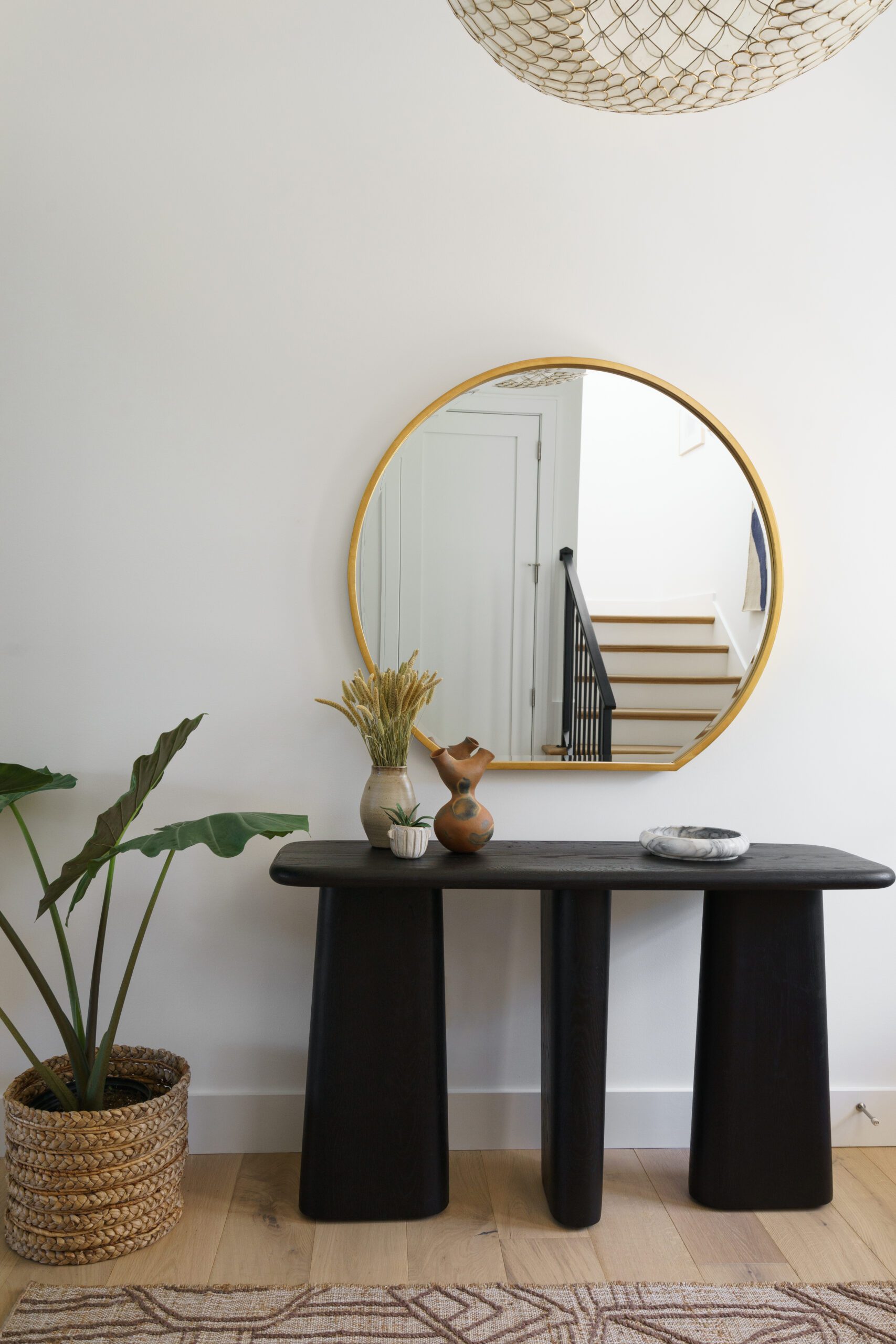 Circle Mirror Entryway