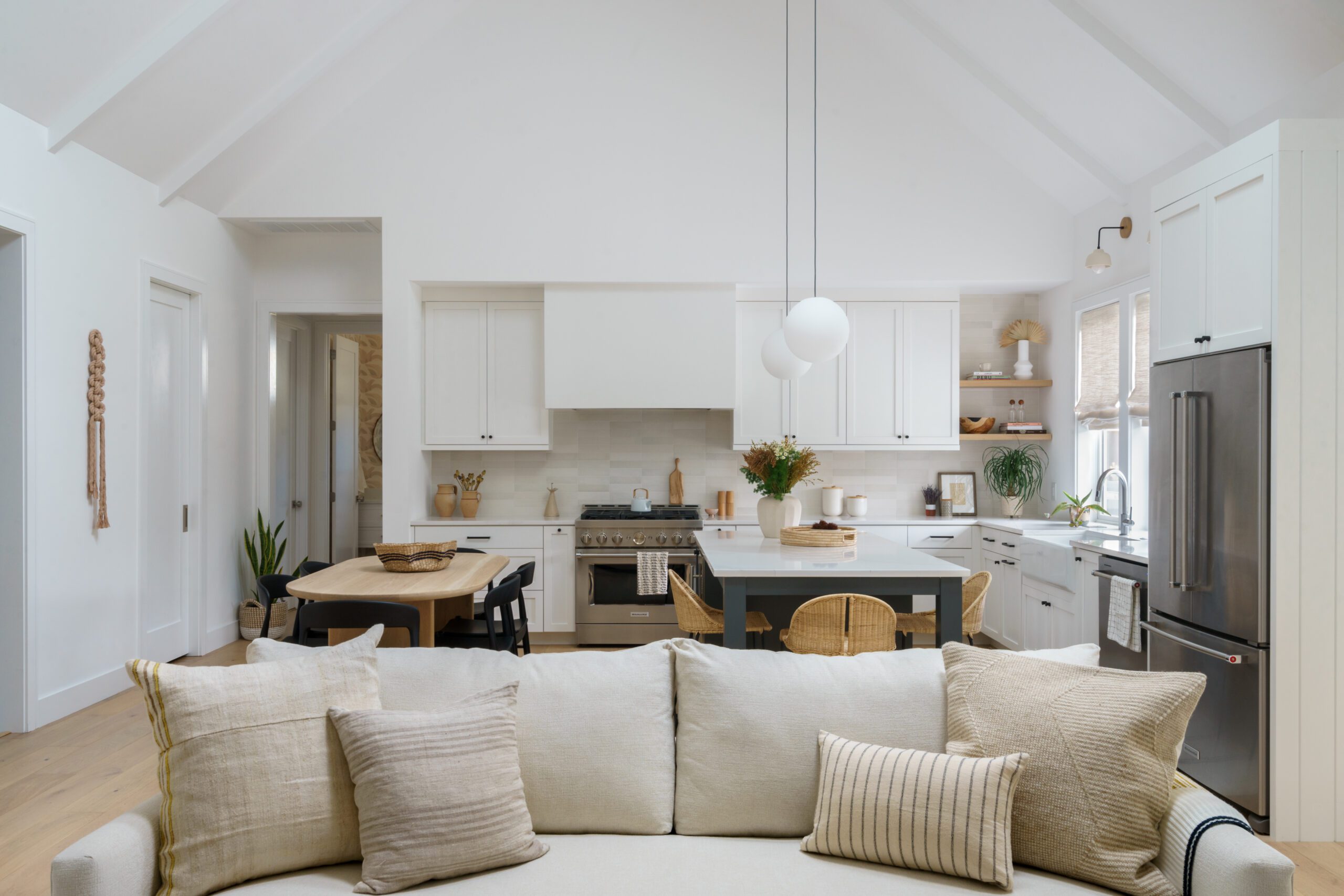 Full Couch View into Kitchen