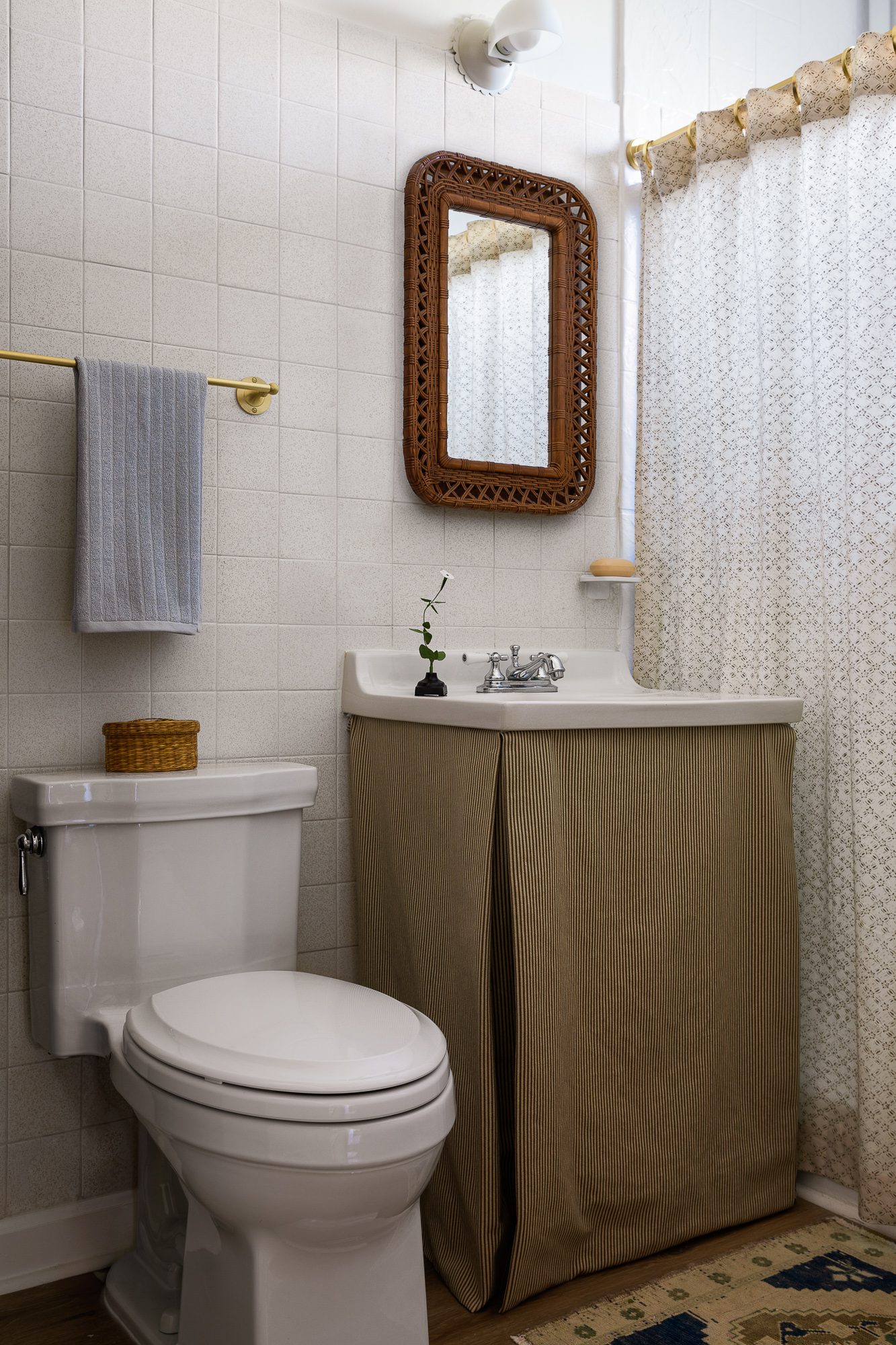 White Vintage Tile Bathroom