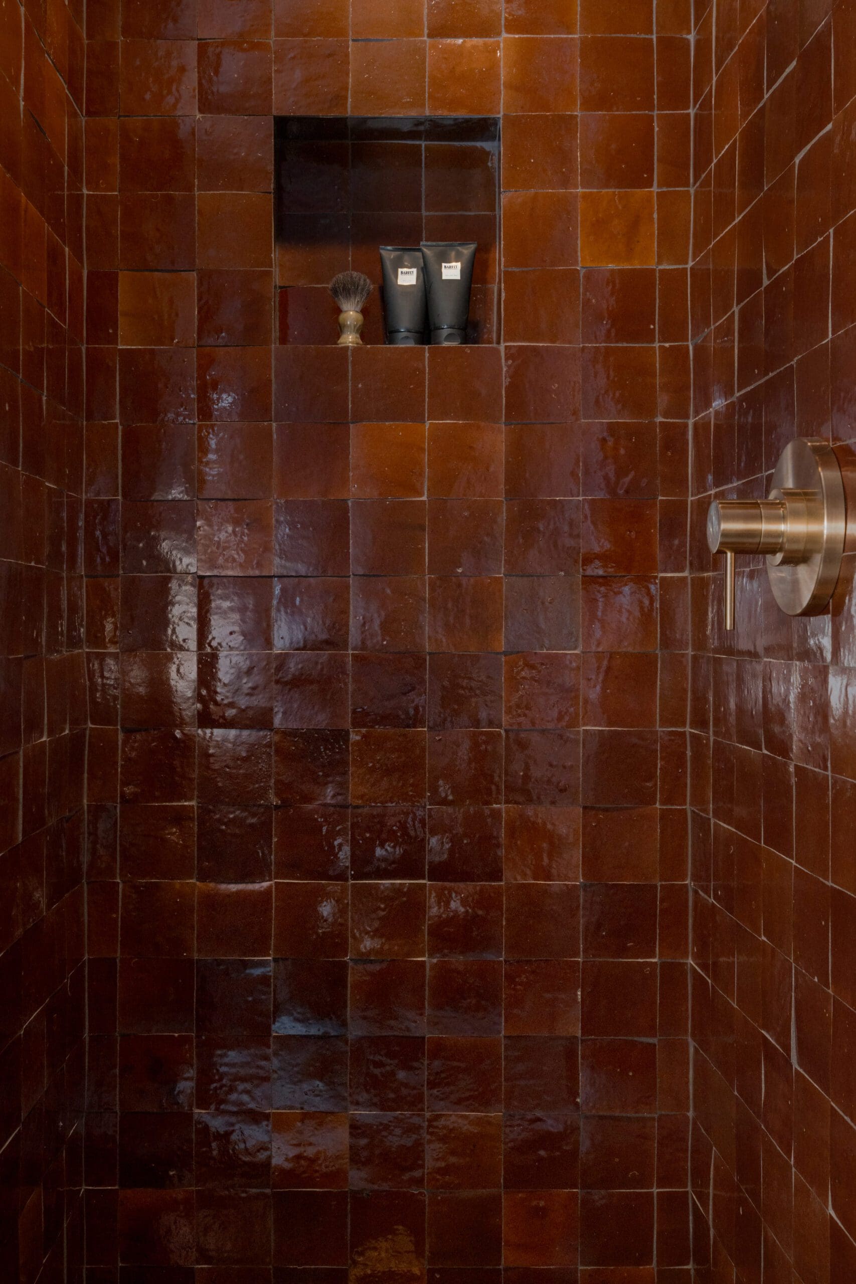 Orange Tiled Shower