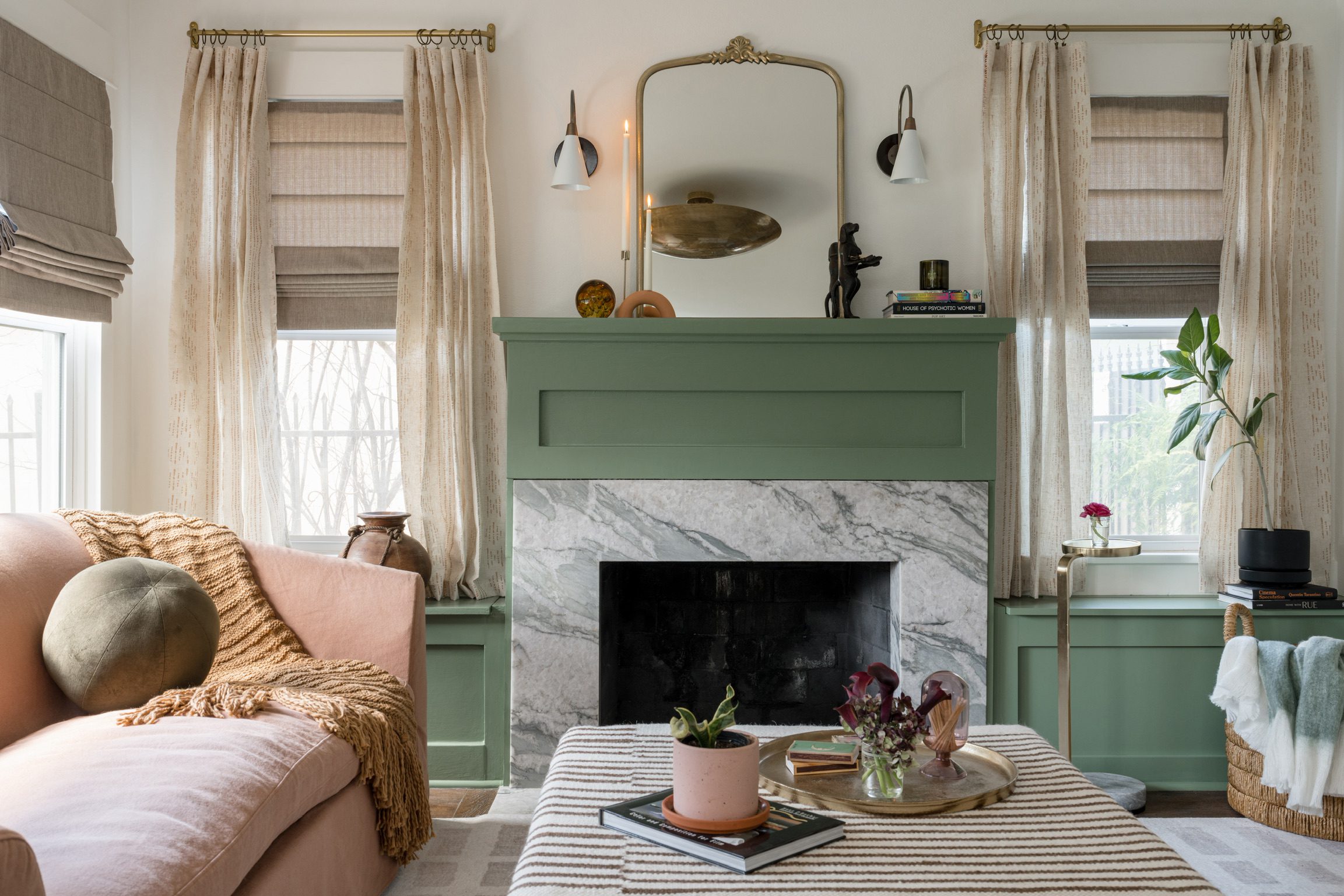 Living Area with Mantle