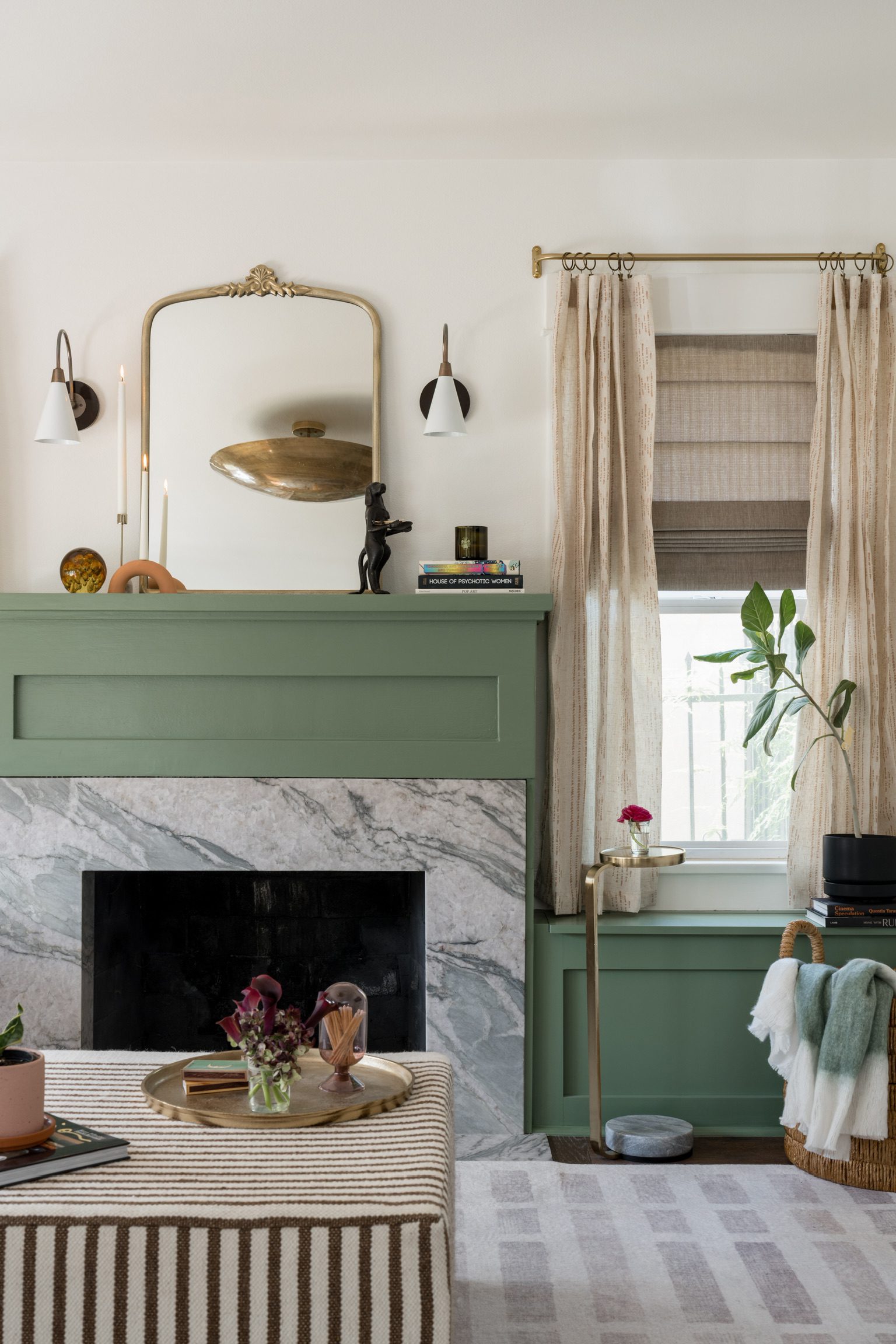 Fireplace and Windows