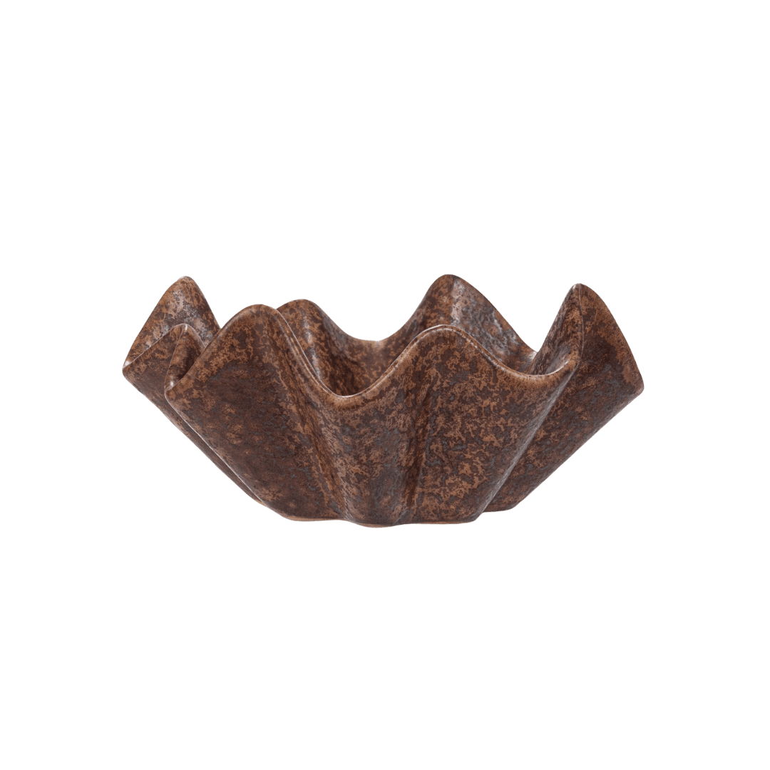 Ruffled Stone Bowl