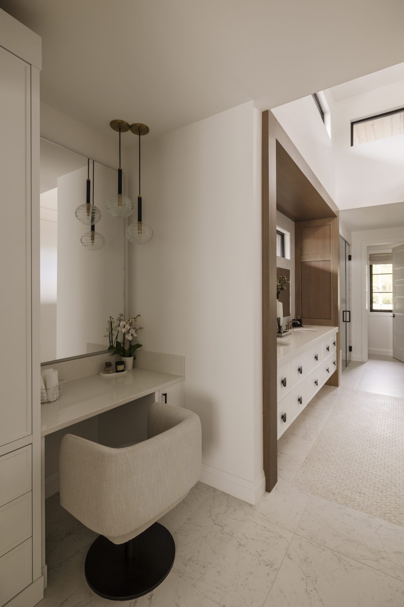 Bathroom and Built-In Vanity Space