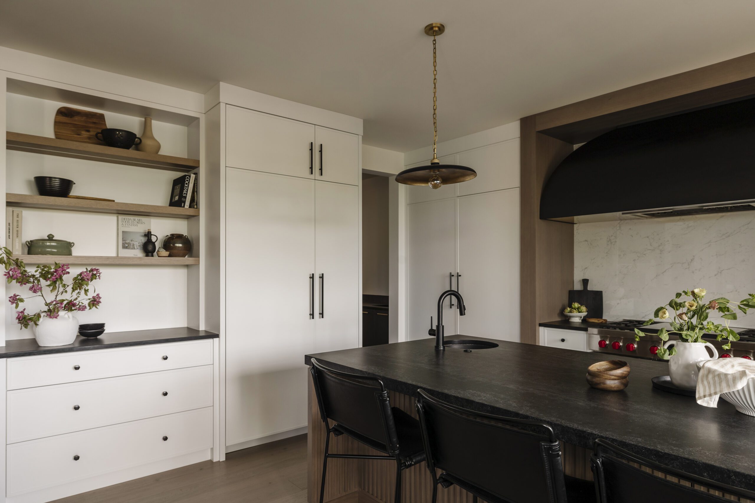 Built-In White Cabinets