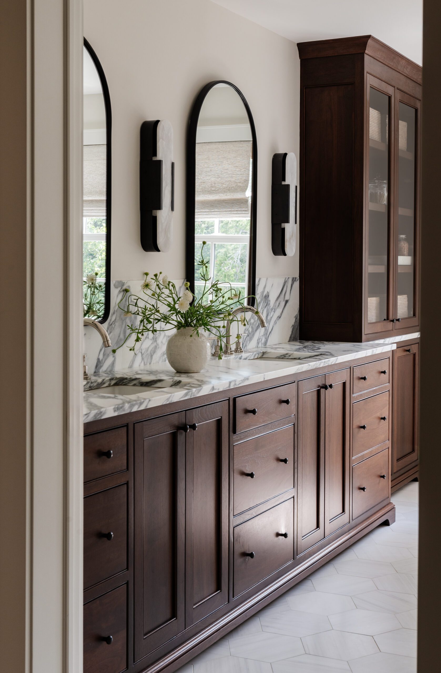 Dark Wooden Bathroom Vanity