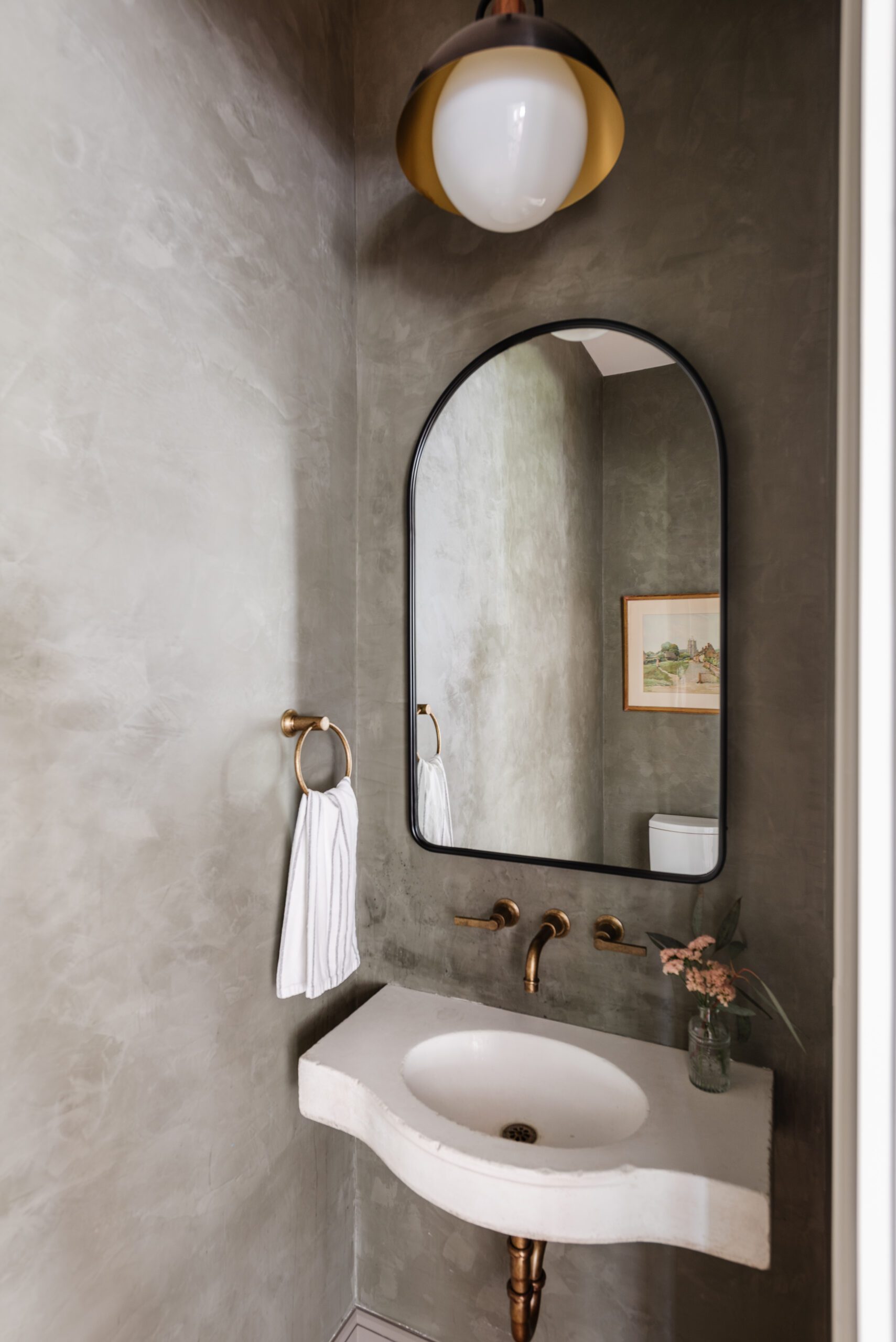 Powder Room Arched Mirror