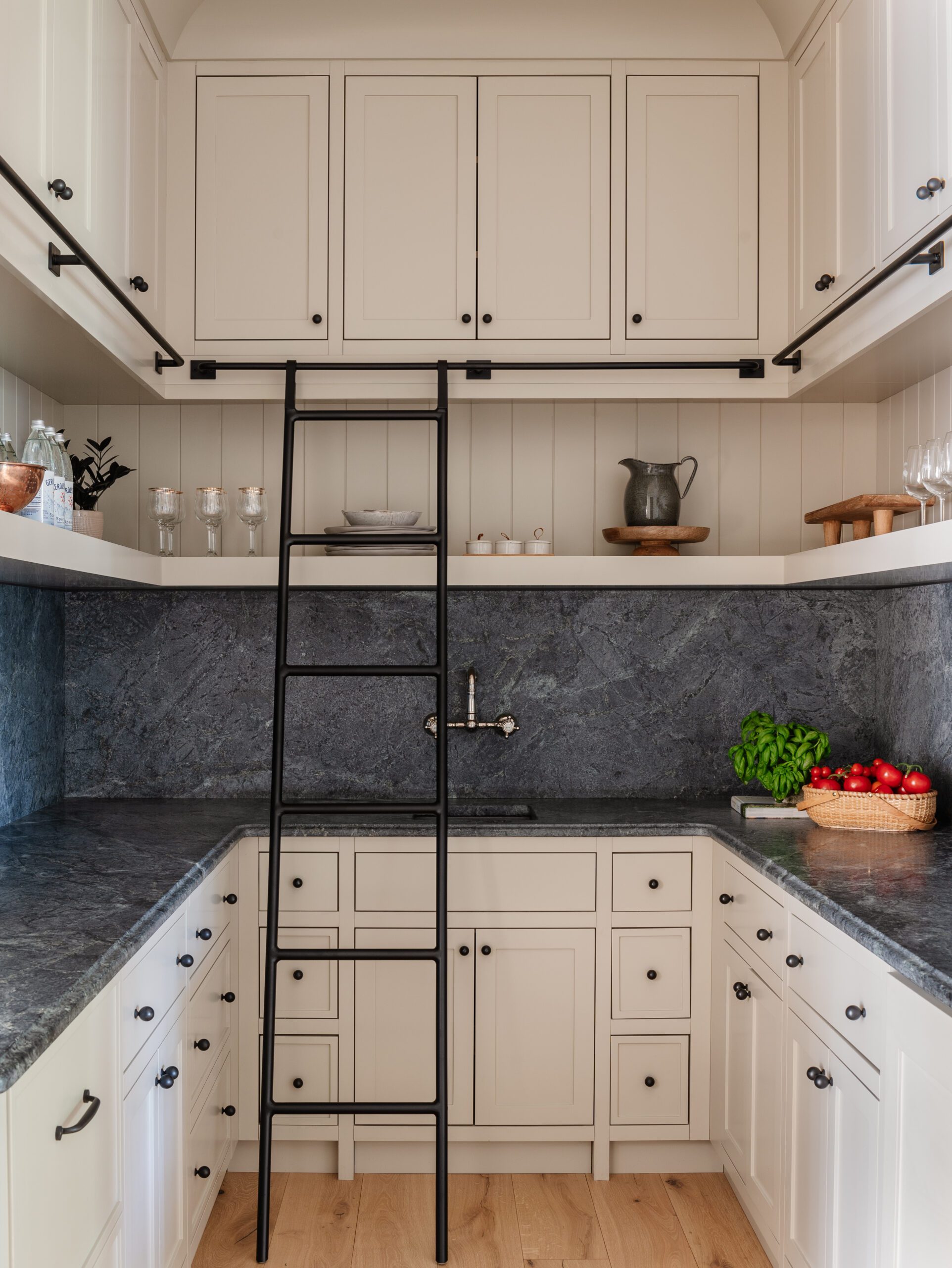 Pantry with Sliding Ladder