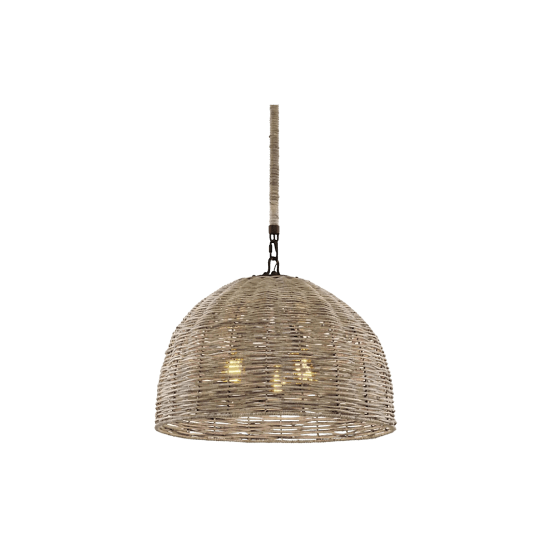 Wicker Hanging Light