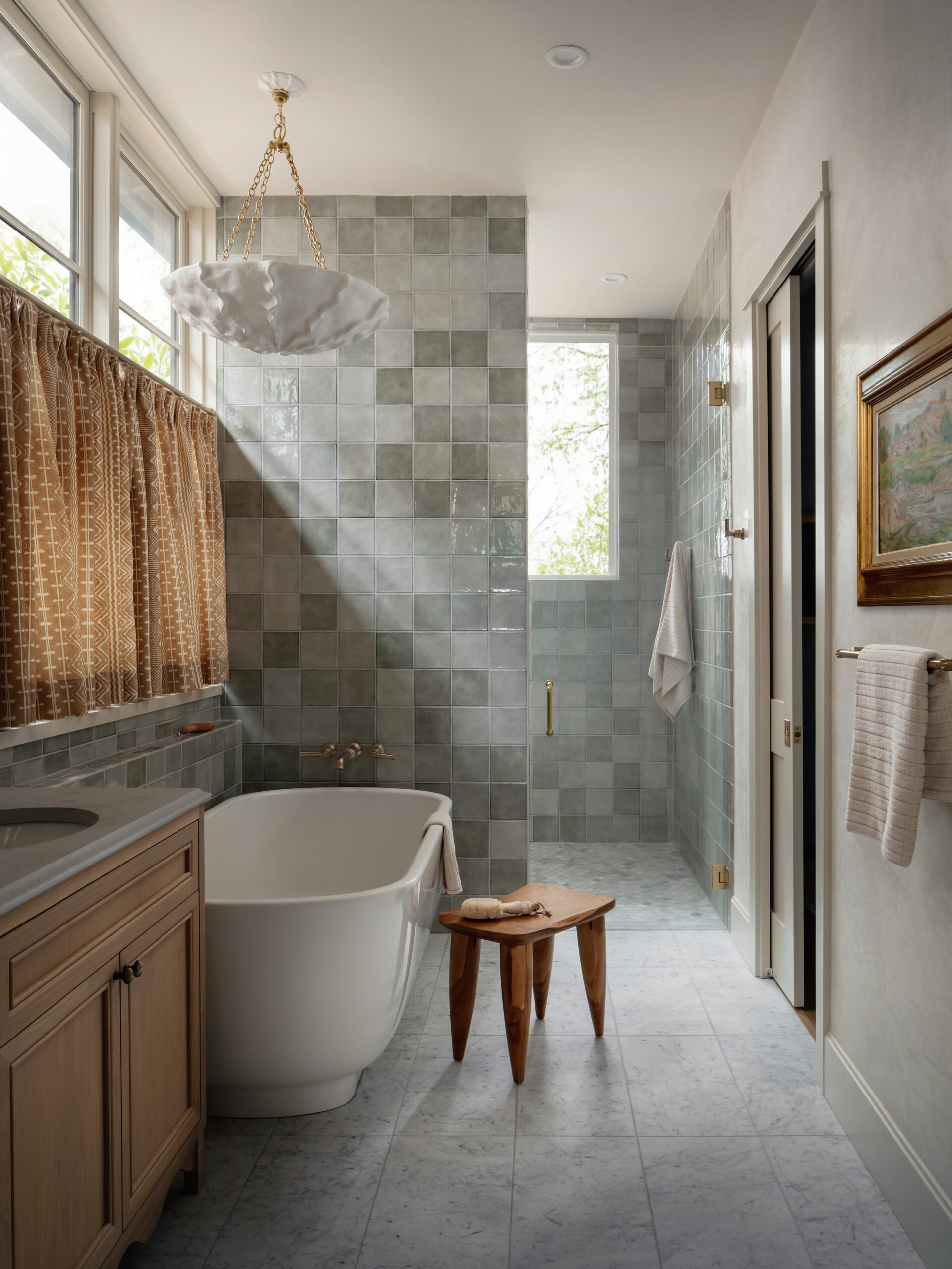 Grey Tiled Bathroom