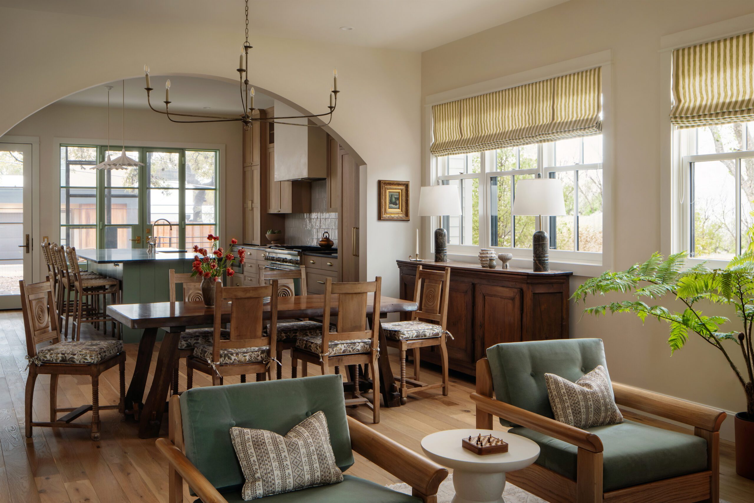 Wooden Archway Living Space