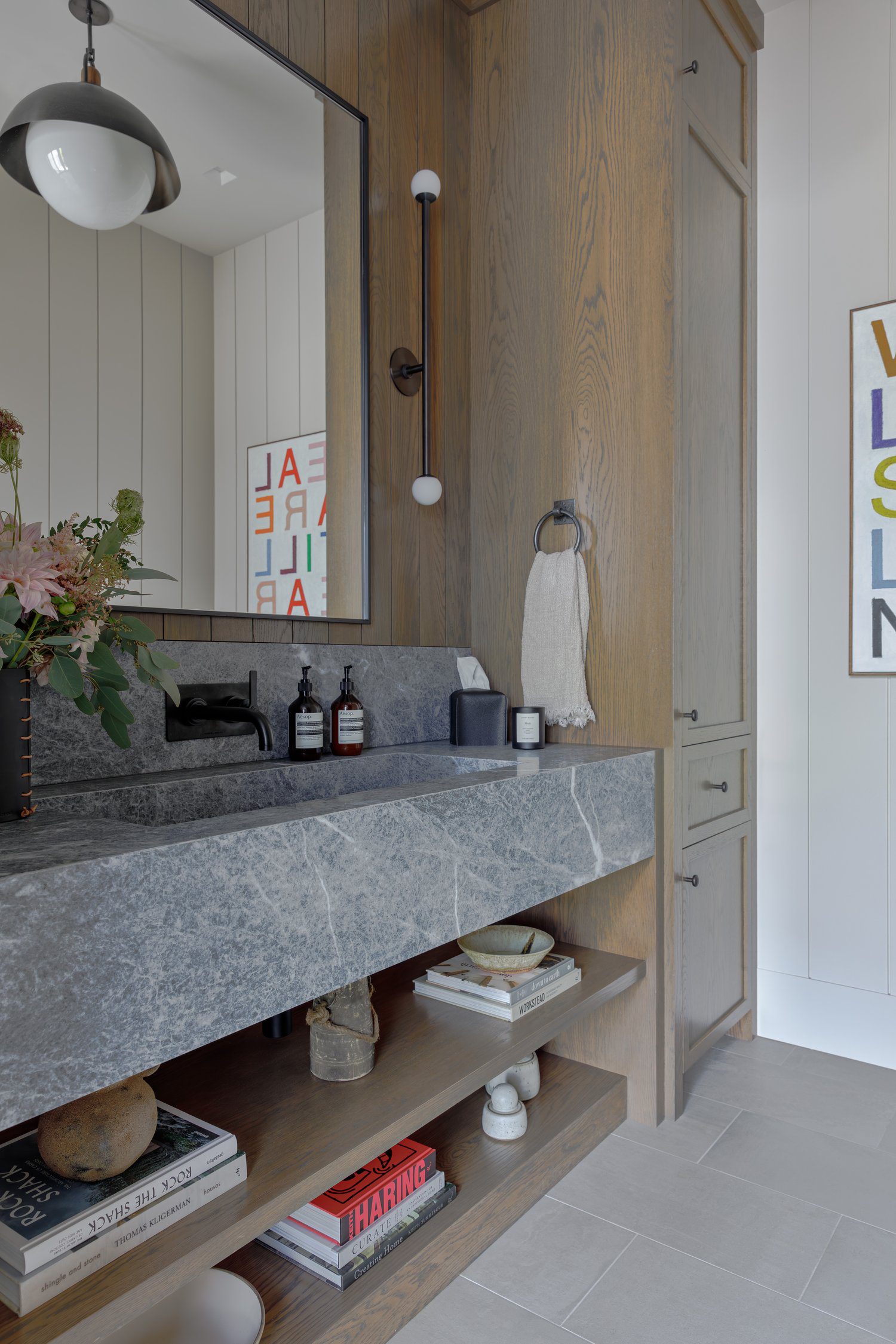 Concrete Sink Organic Bathroom Design