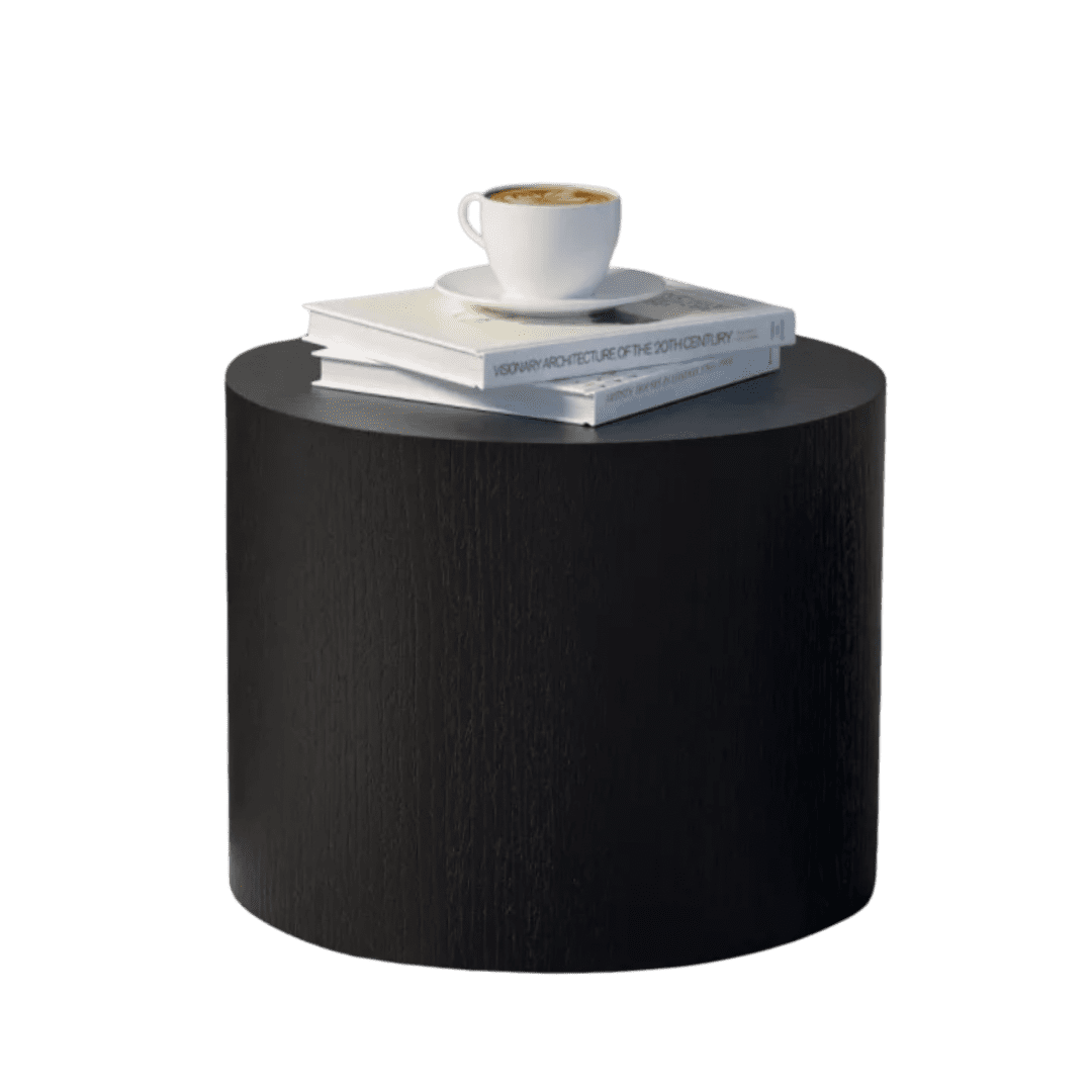 Black round nesting table