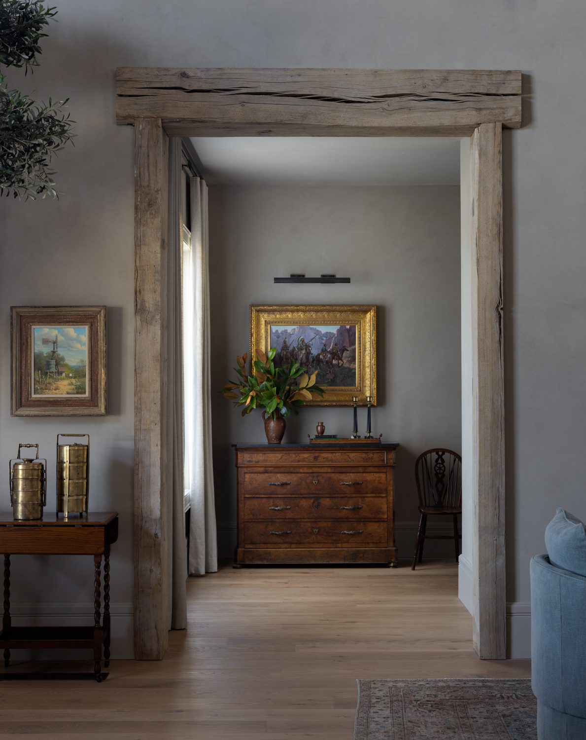 Wooden Overhanging An Open Doorway
