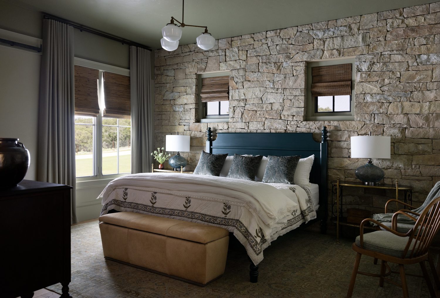 Stone Wall Bedroom
