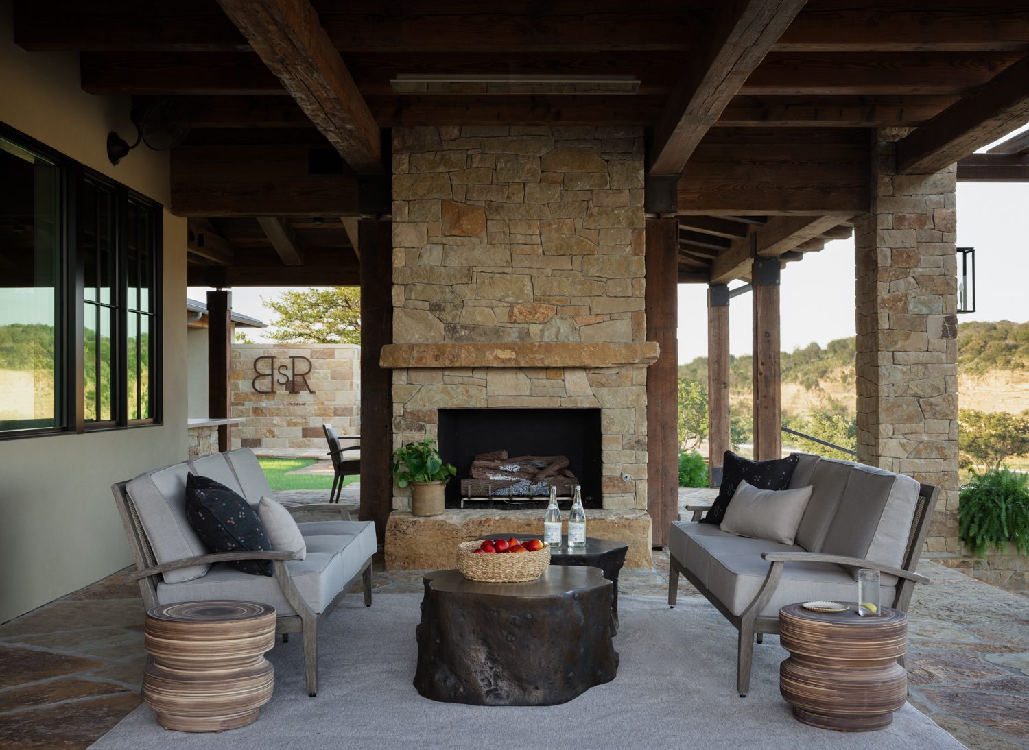 Outdoor Fireplace and Seating