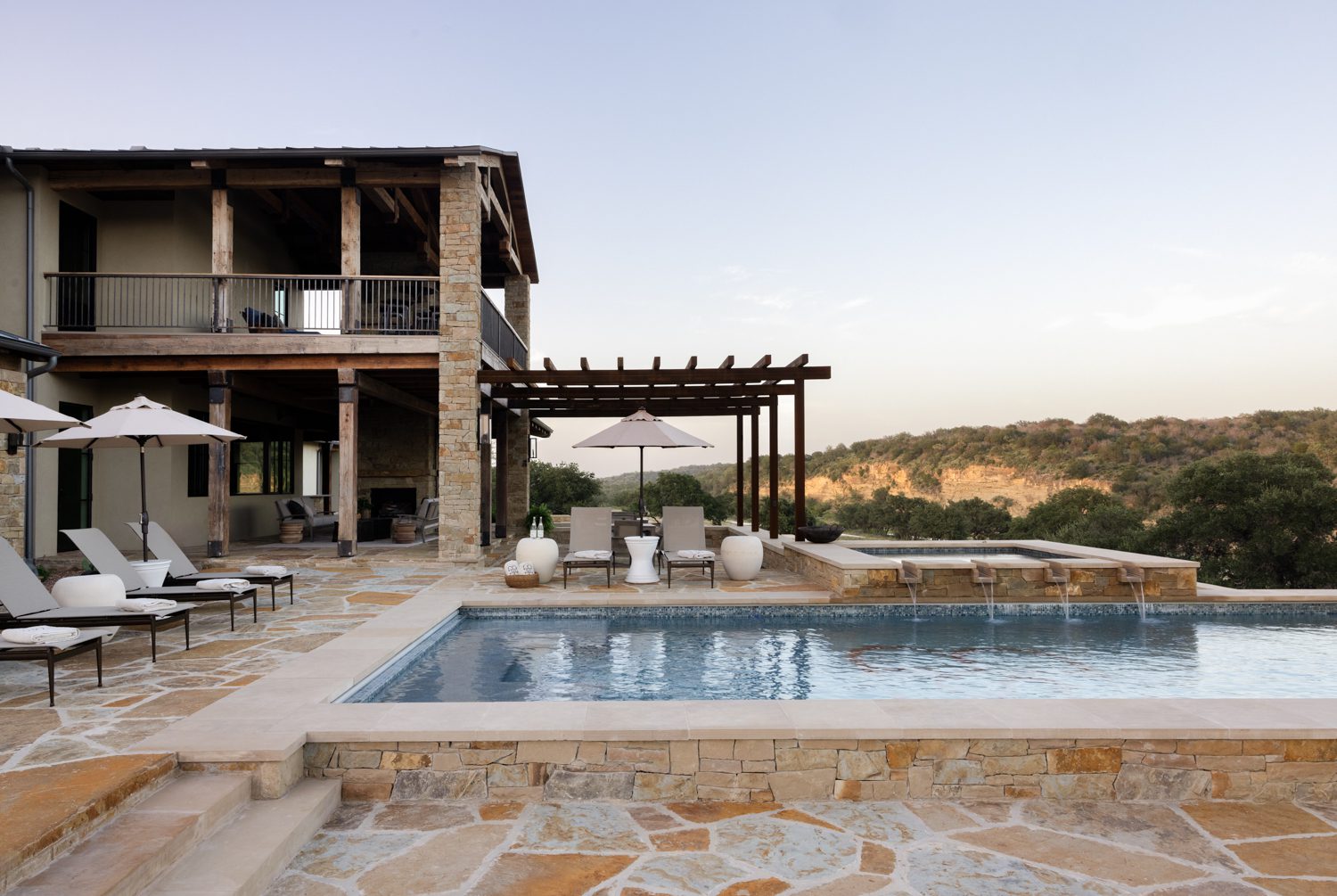 Pool and Two Floor Home