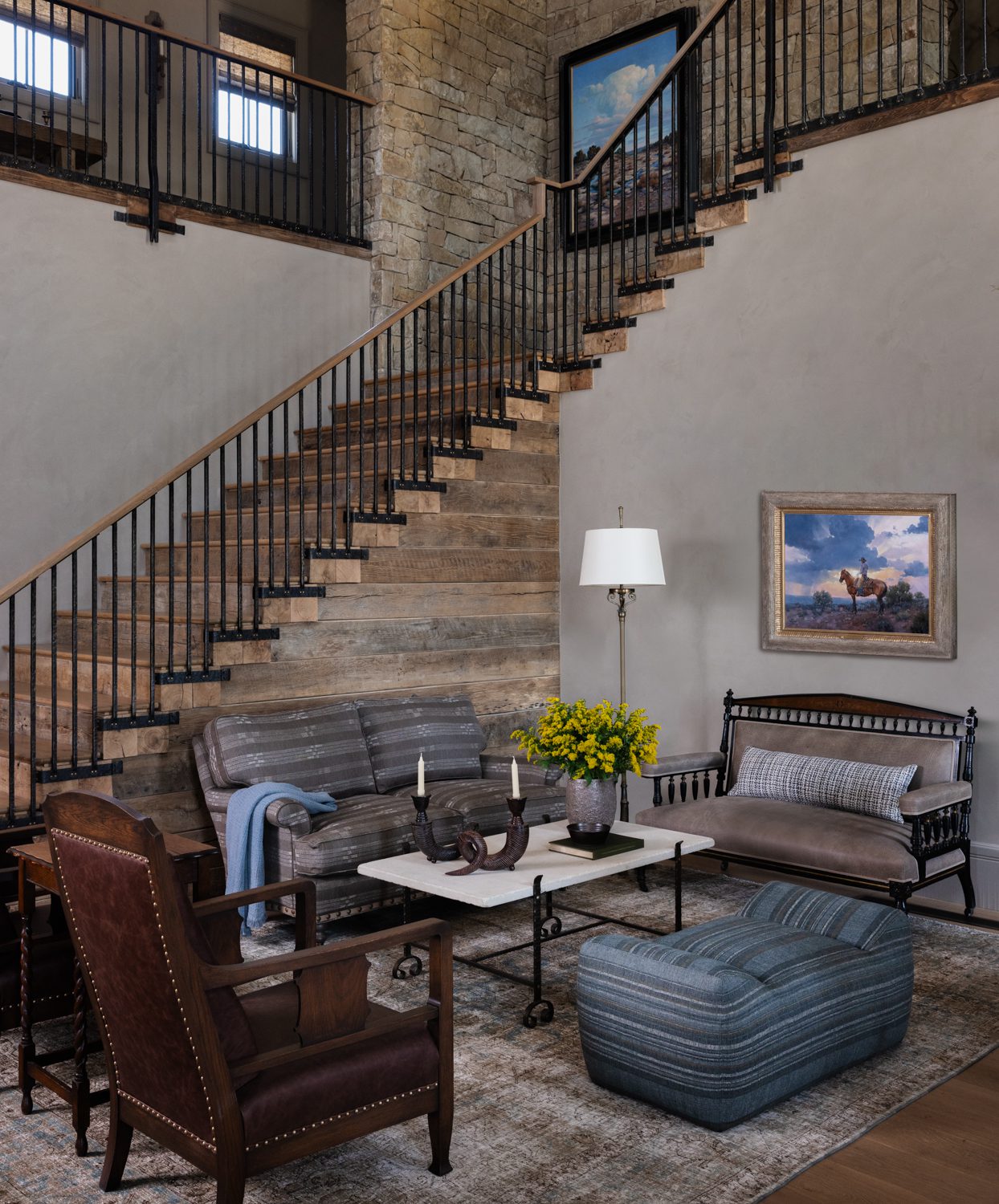 Grand Staircase with Conversation Area