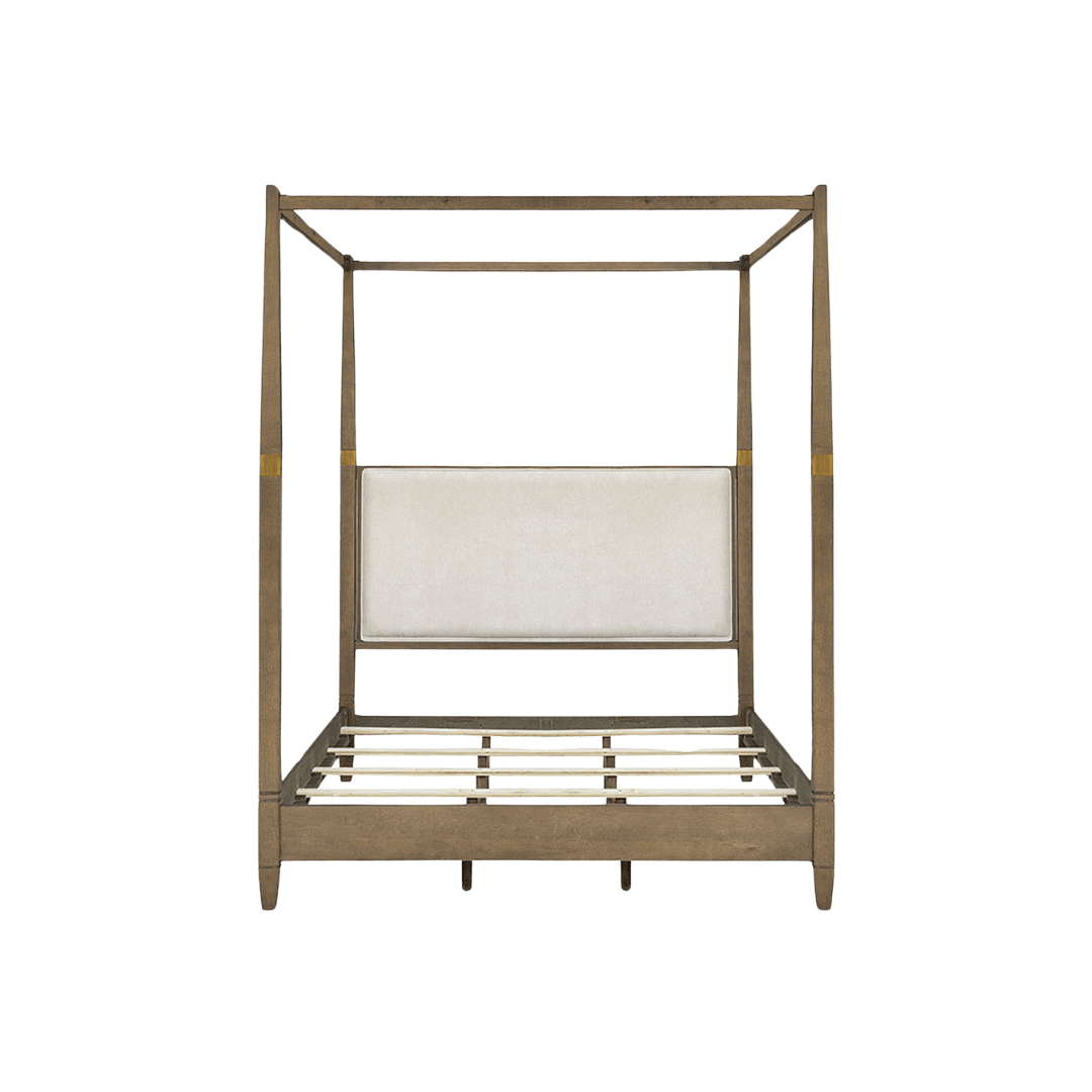 Canopy style bed upholstered headboard