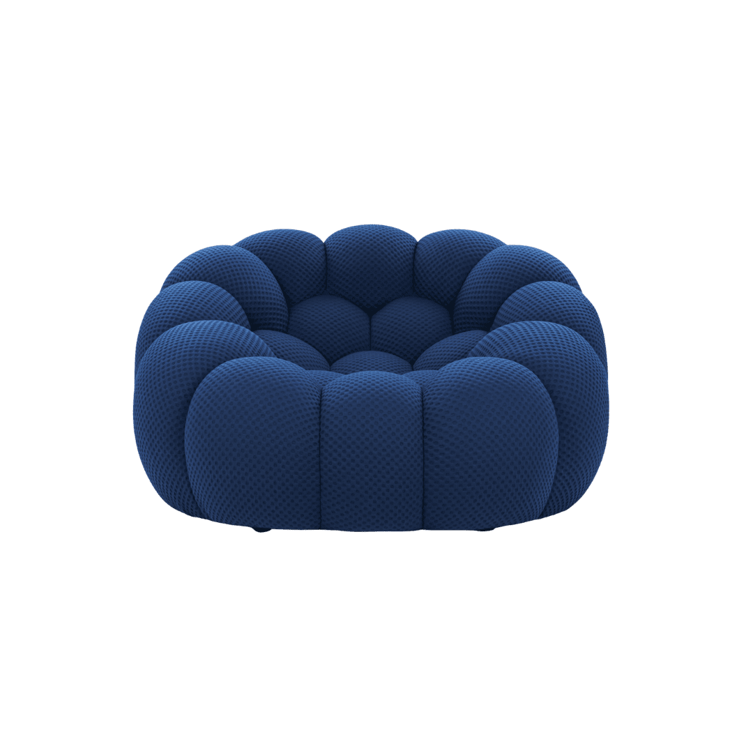Navy blue bubble lounge chair