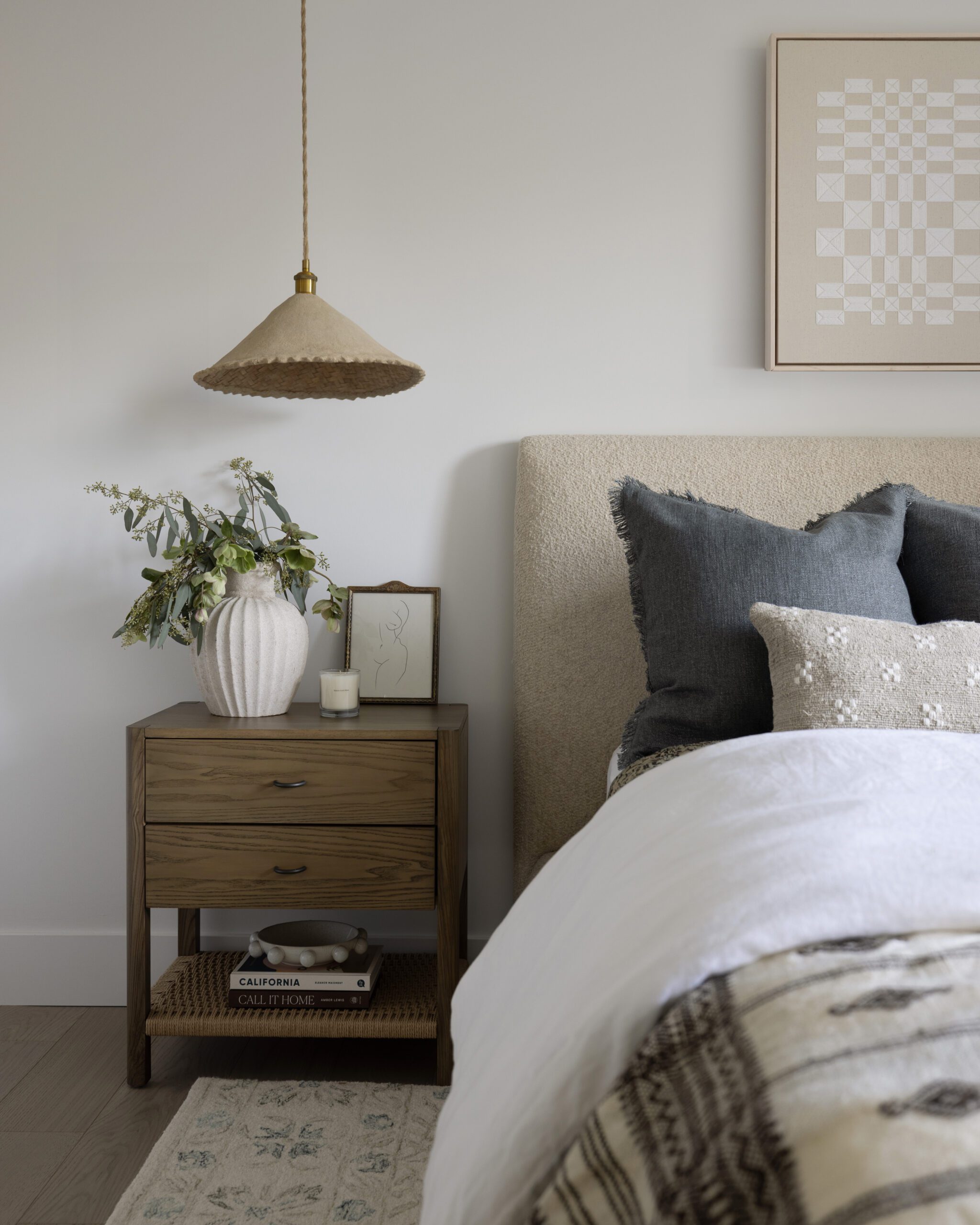 Guest bedroom bedside details