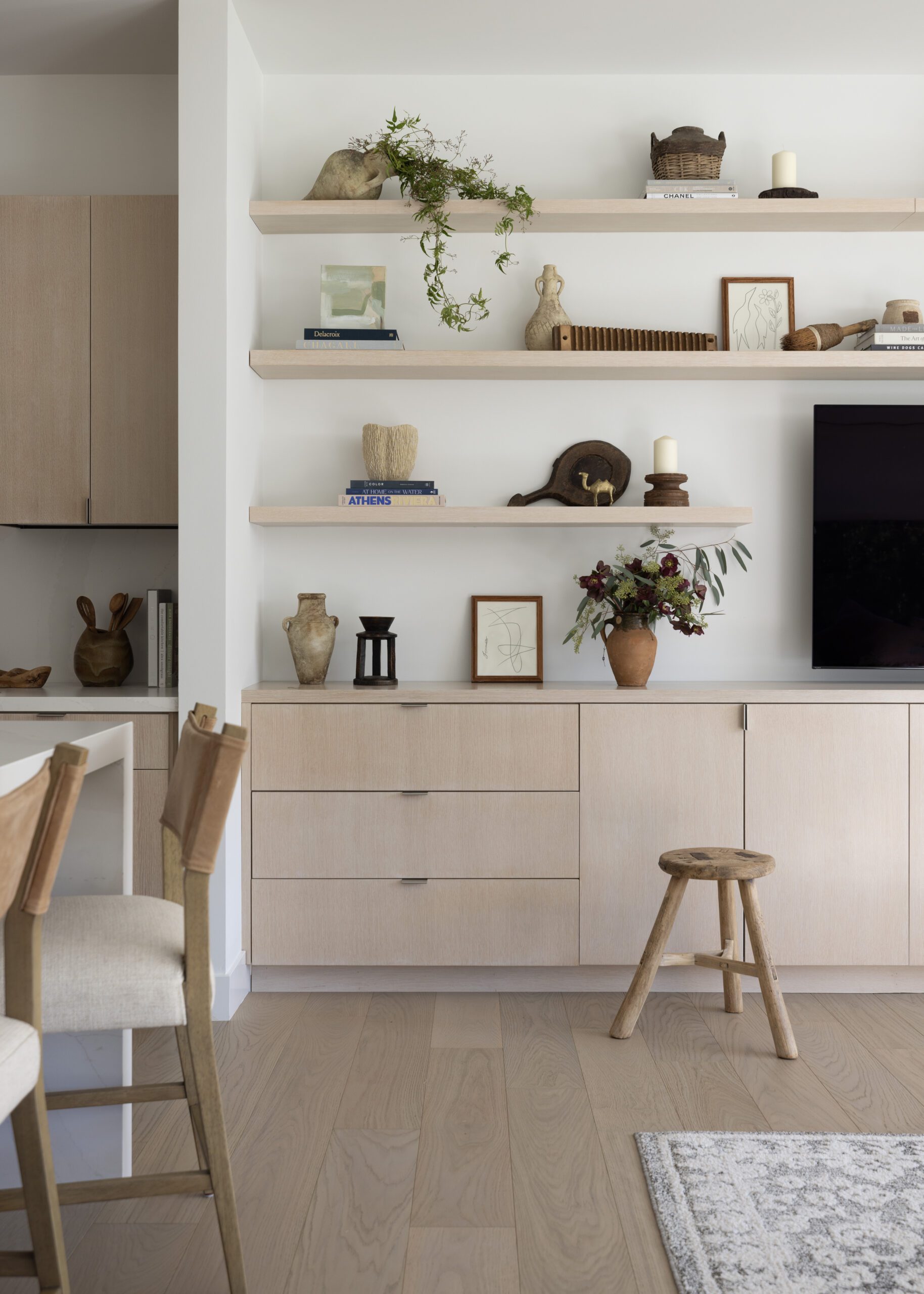 Open kitchen and living room design