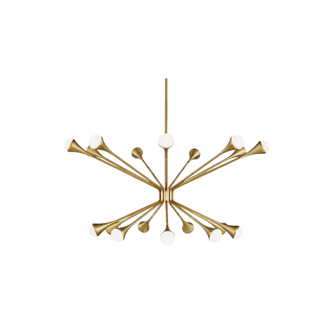 Gold pendant light fixture
