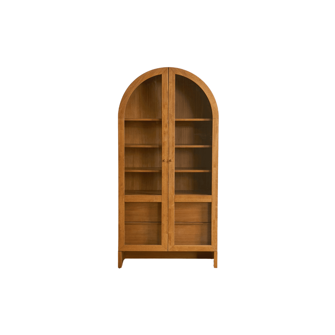 Wooden cabinet arched shape