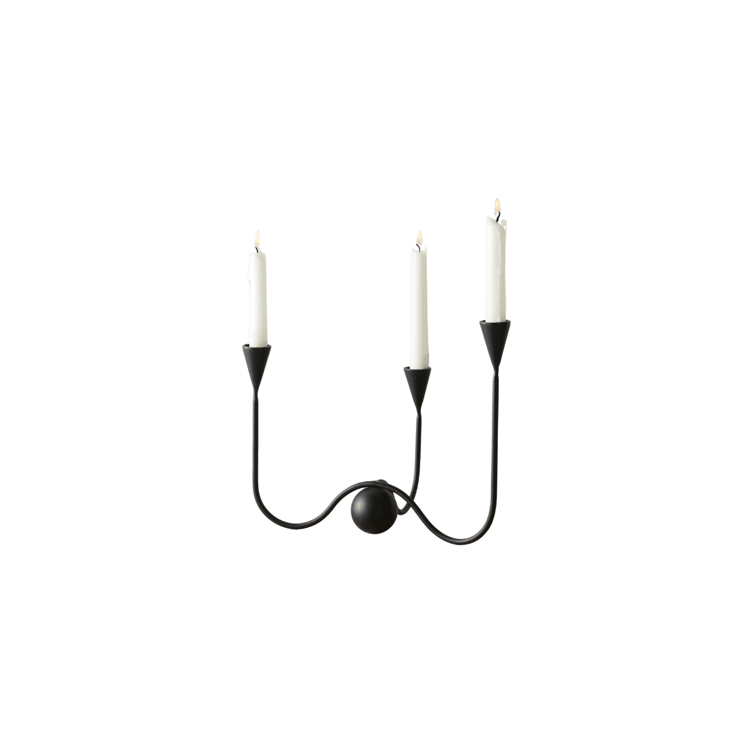 Sculptural candle holder candelabra