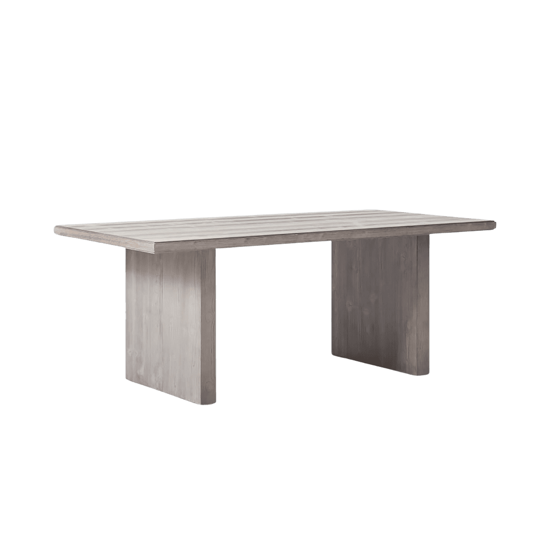 Light wood gray dining table