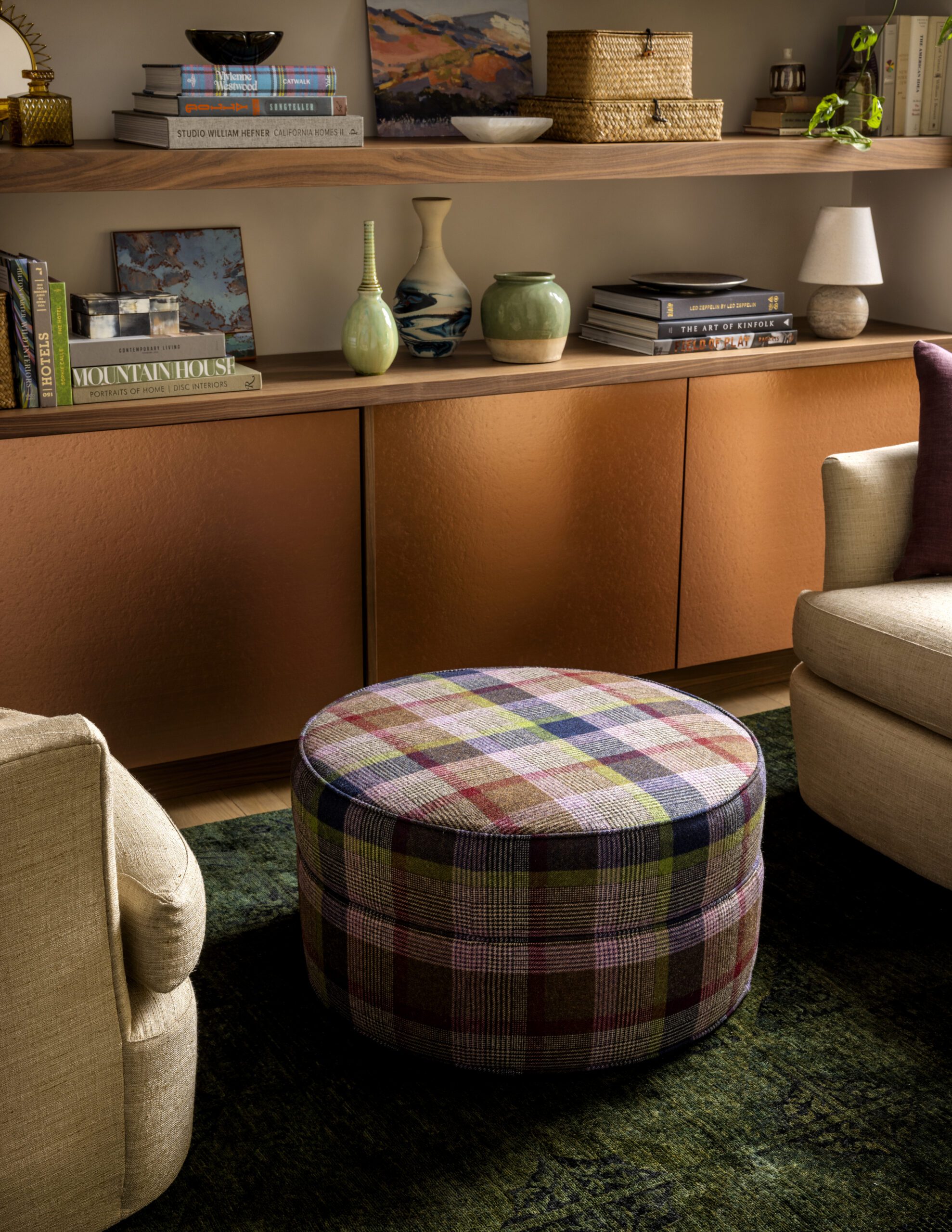 Comfortable Patterened Ottoman