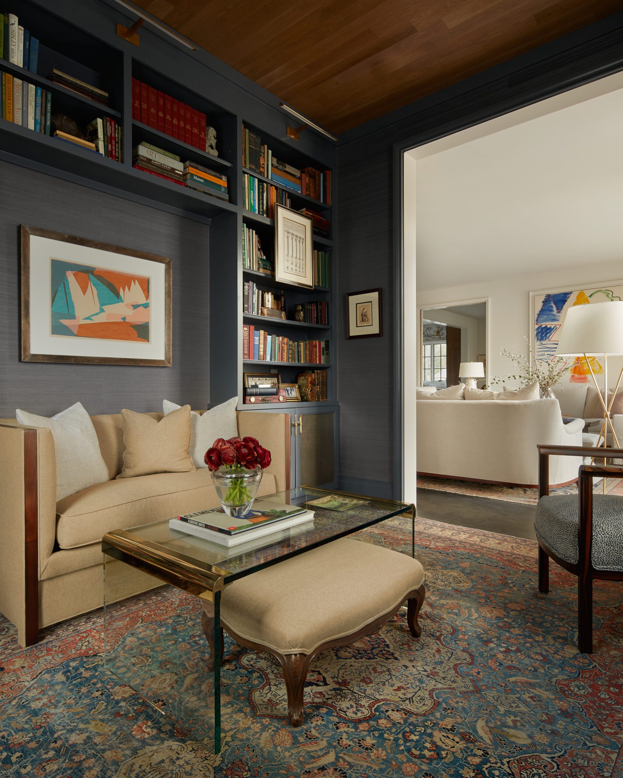 Cozy Library with Sofa