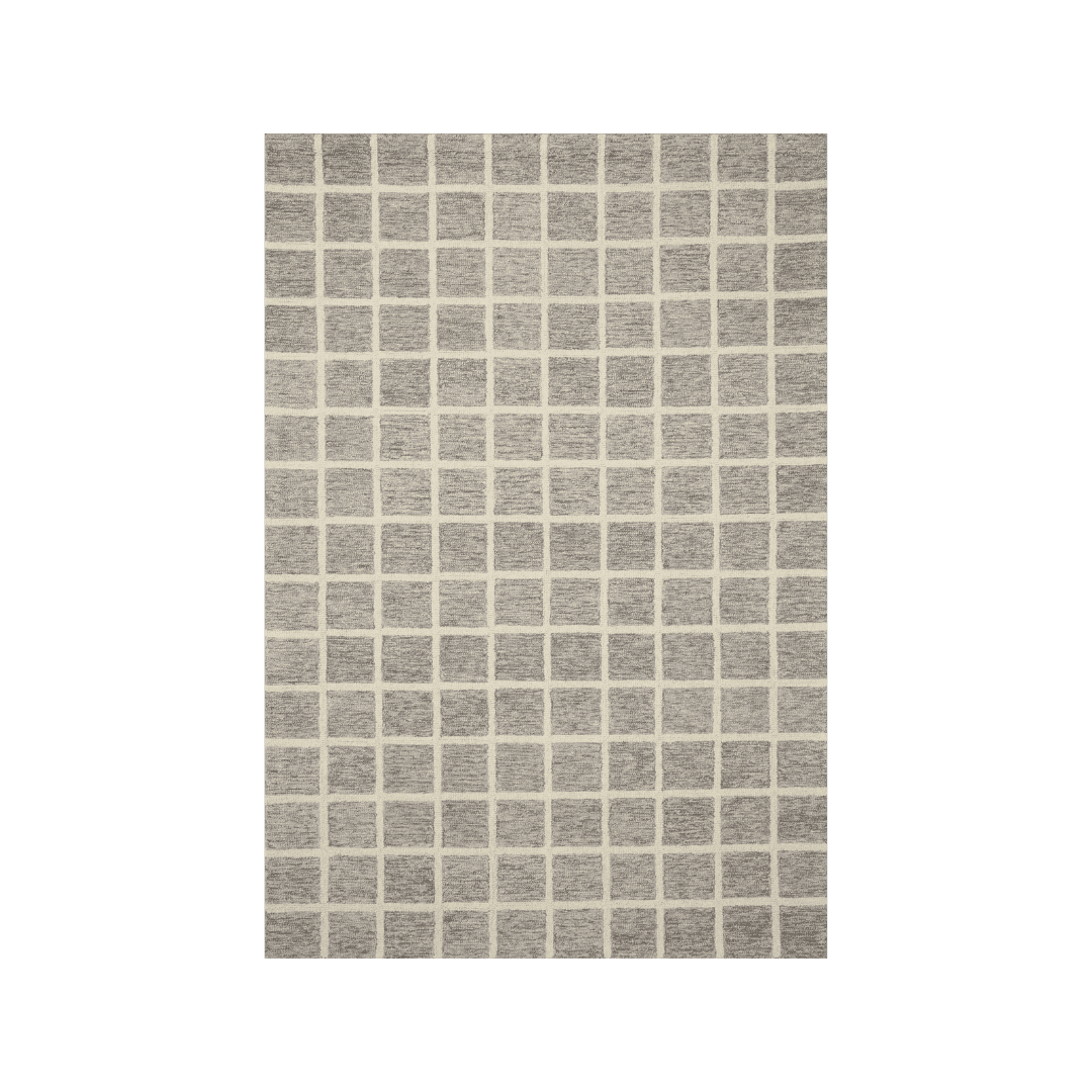 Neutral striped beige rug