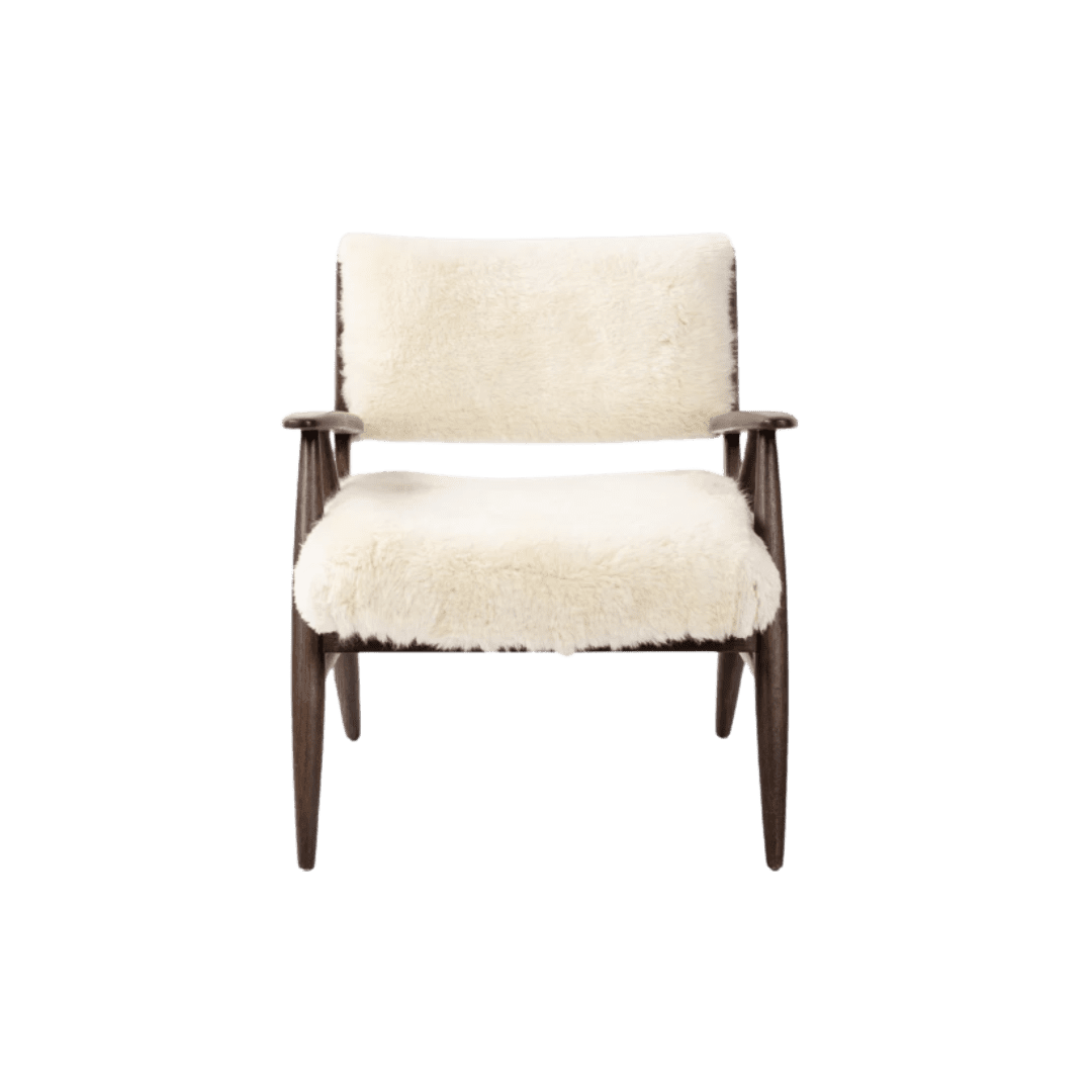 Fuzzy White Chair