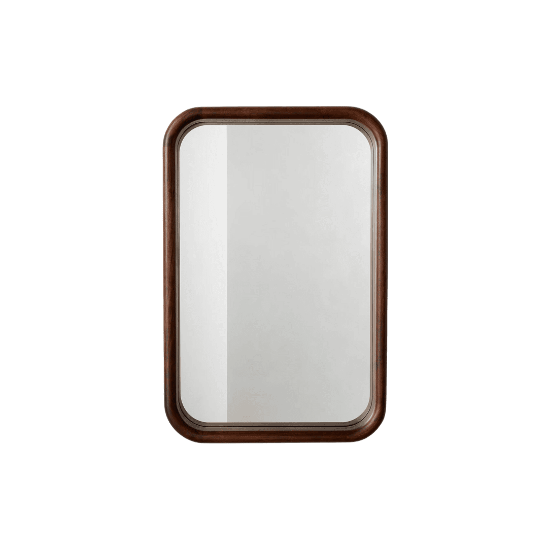 Wooden rectangular mirror