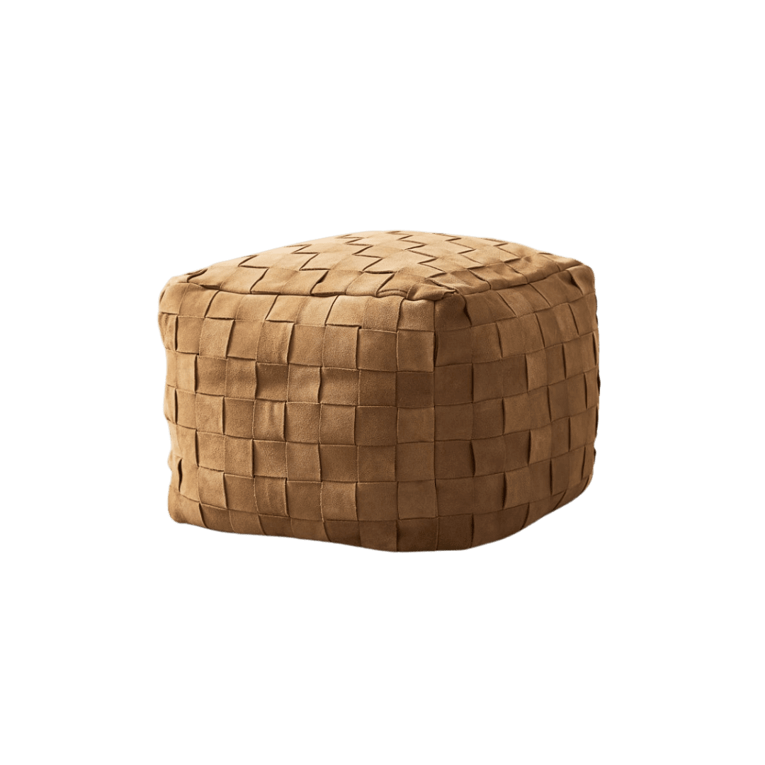 Suede Woven Ottoman