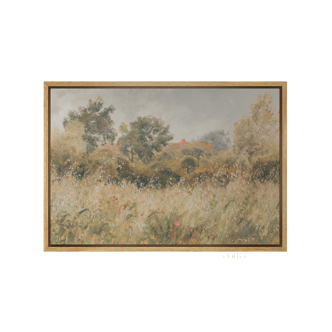 Wildflower nature field painted artwork on canvas