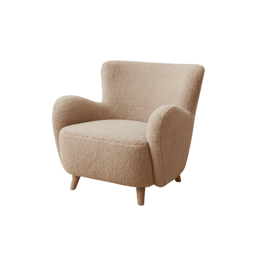 Beige Sherpa Chair
