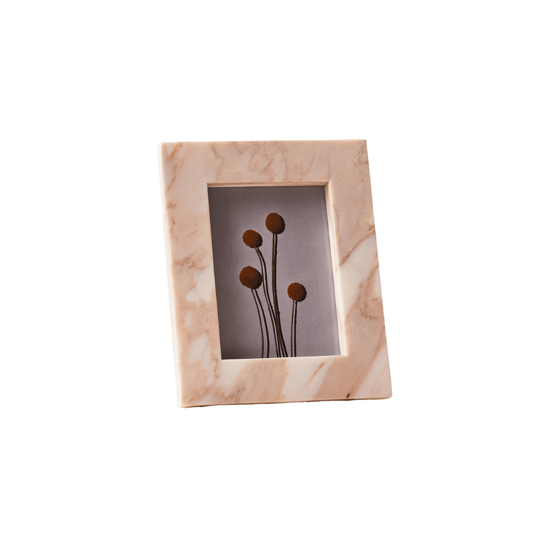 Pink marble picture frame