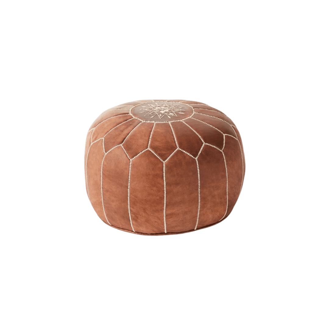 Leather Decorative Pouf