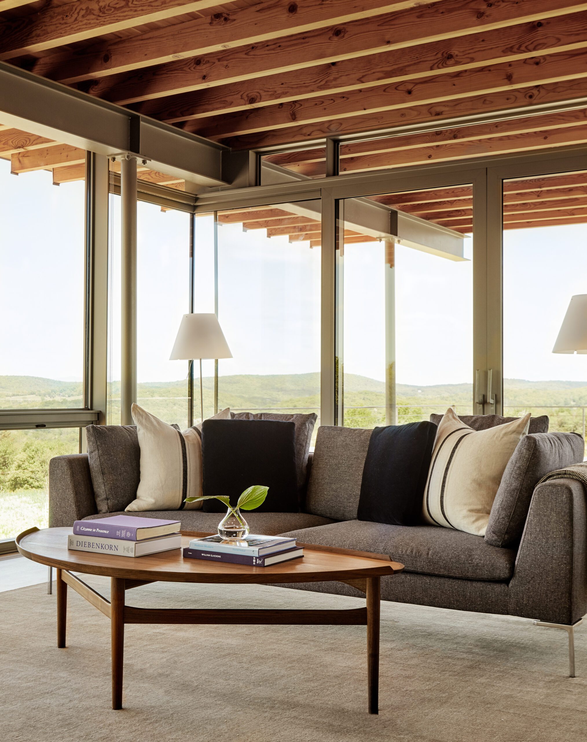 Midcentury sofa closeup furniture