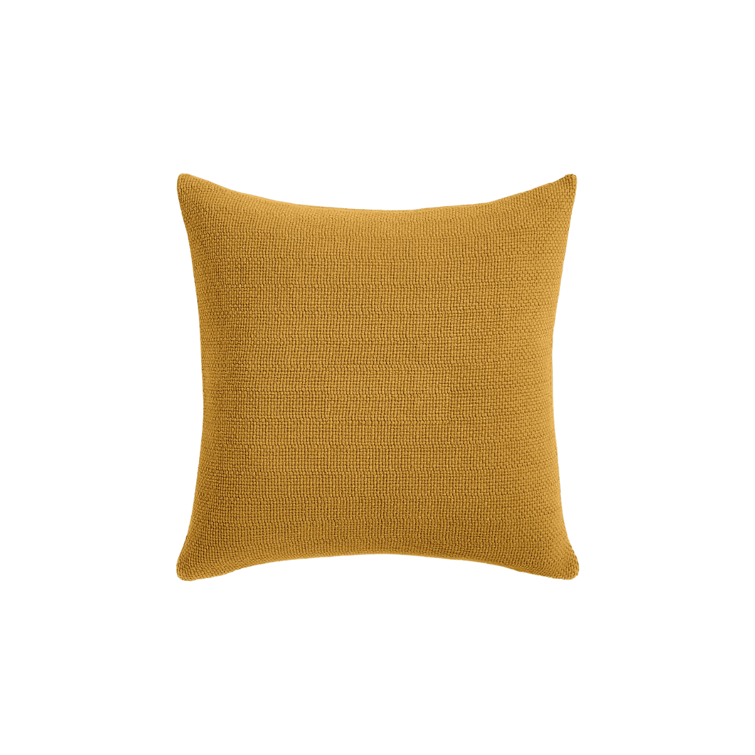 Mustard throw pillow