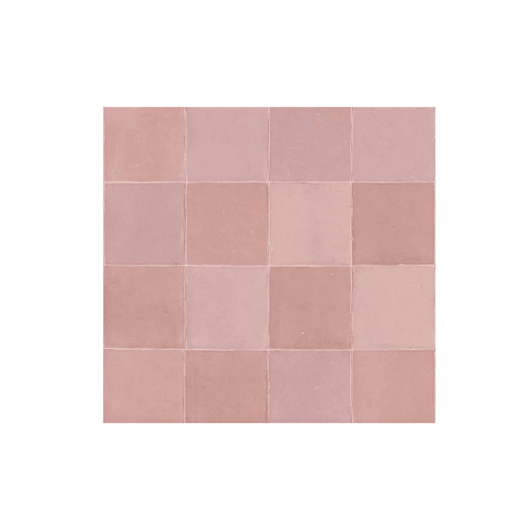 Pink zellige tile