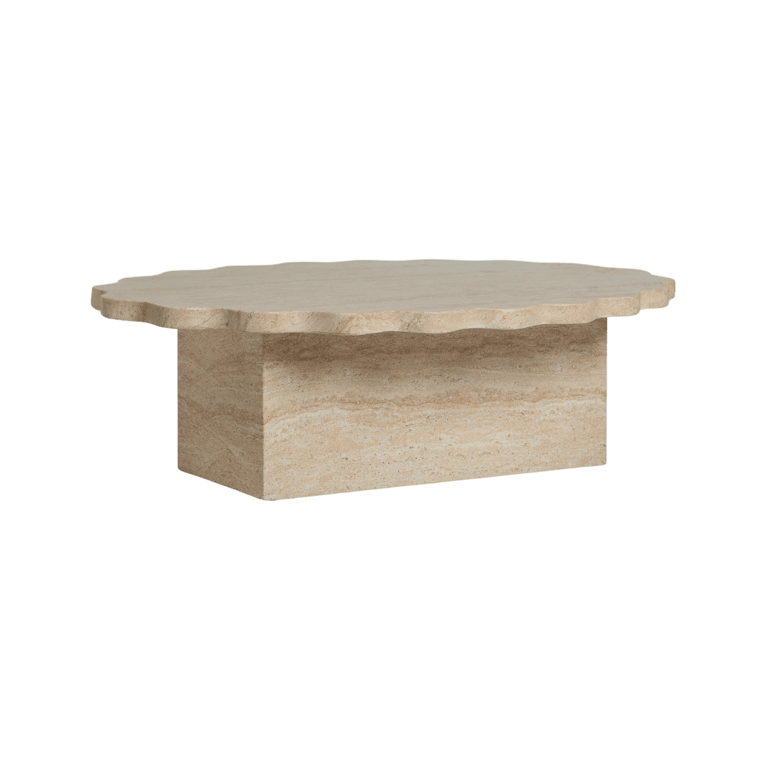 Scalloped textural coffee table
