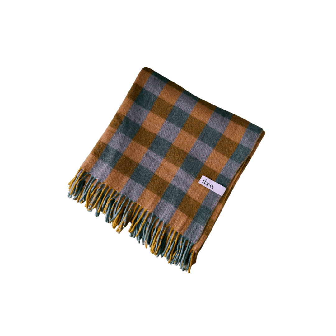 Gingham throw blanket