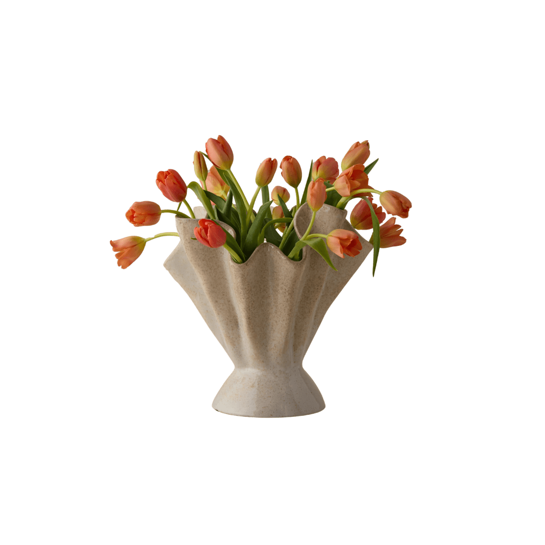 Scalloped vase